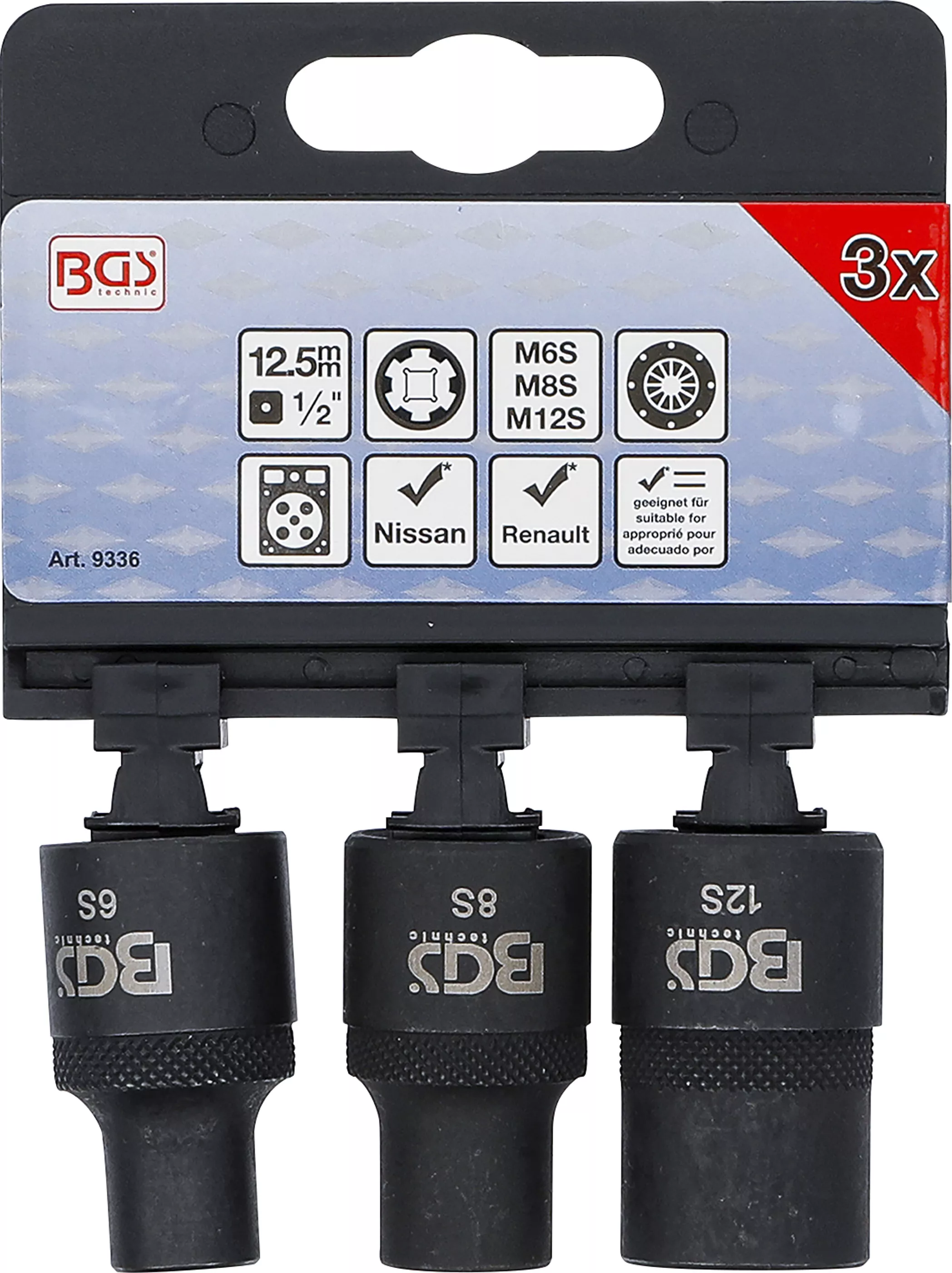 Set chei tubulare | Profil pana (pentru RIBE) M6S, M8S, M12S | 3 piese [4]