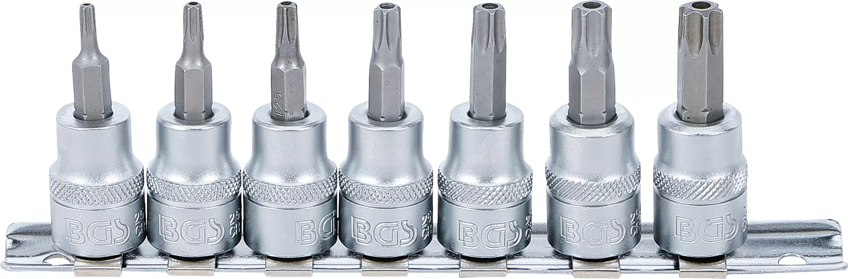 Set biti | 10 mm (3/8") | Profil T (pentru Torx) cu gaura T15 - T50 | 7 piese [1]