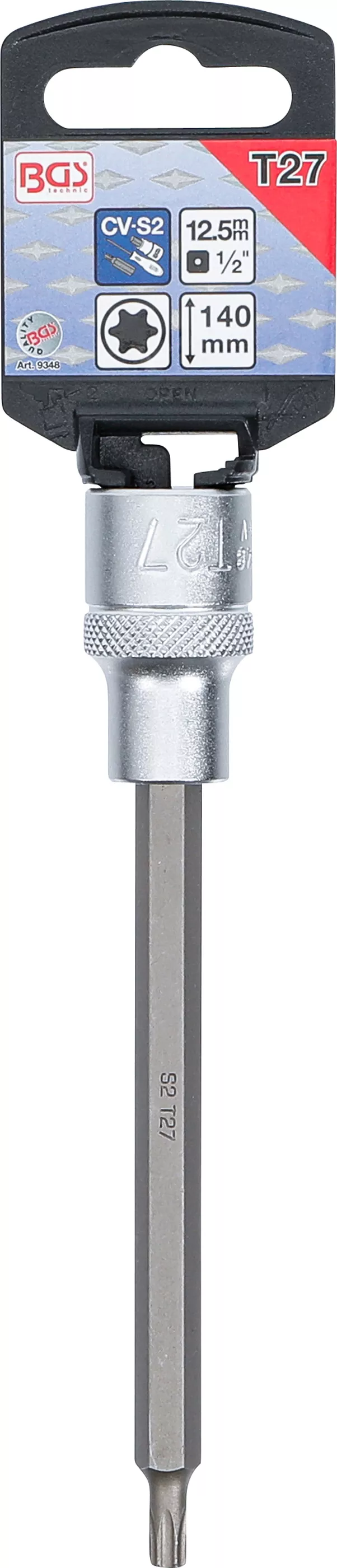 Bit | Lungime 140 mm | 12,5 mm (1/2") | Profil T (pentru Torx) T27 [2]