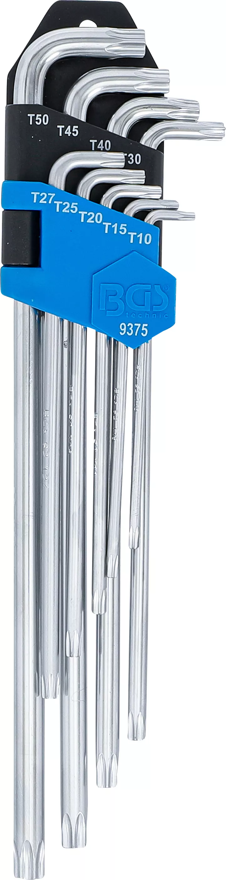Set chei tip L | extra lungi + extra scurte | Profil T (pentru Torx) T10 - T50 | 9 piese [2]
