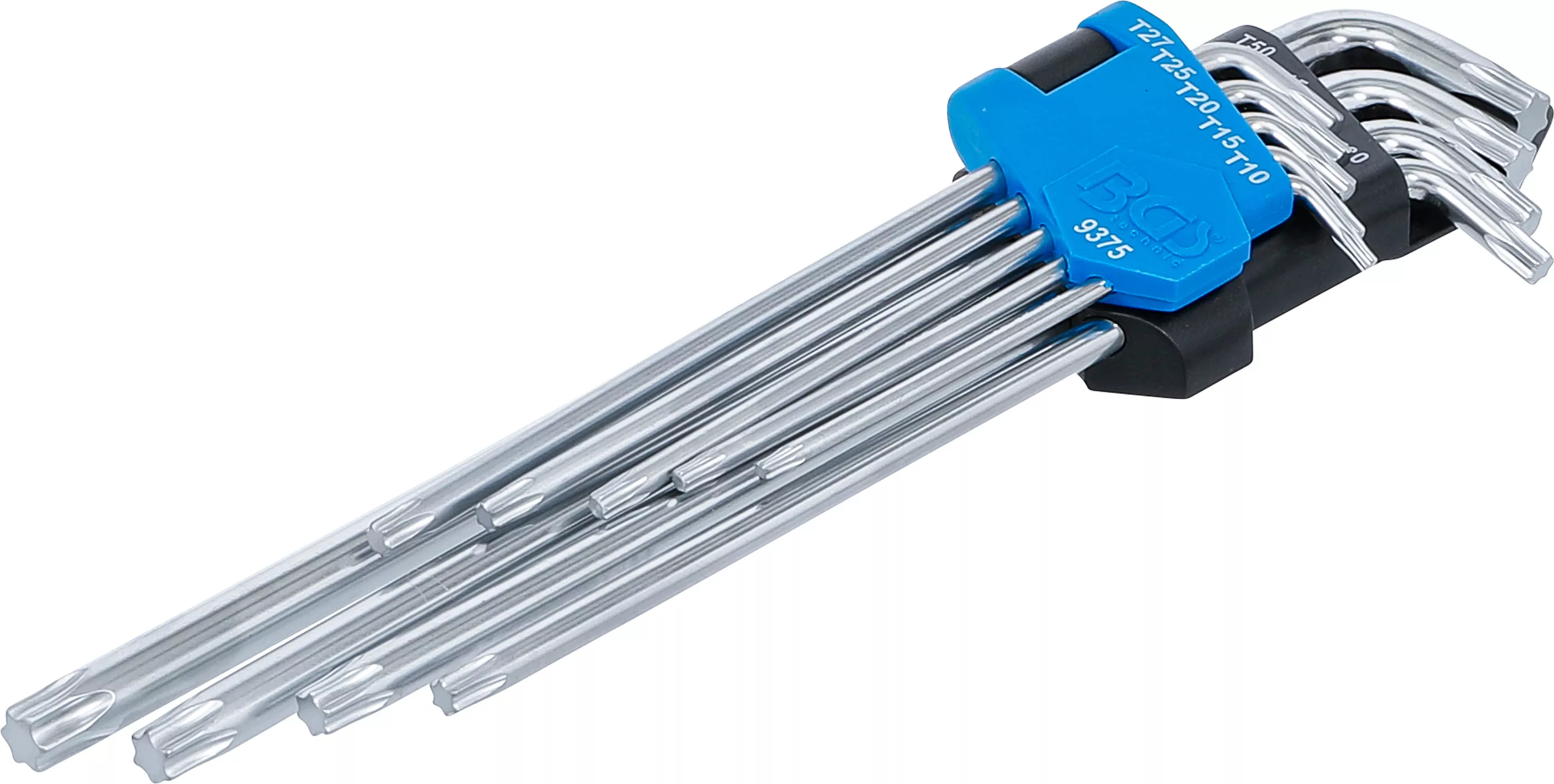 Set chei tip L | extra lungi + extra scurte | Profil T (pentru Torx) T10 - T50 | 9 piese [1]