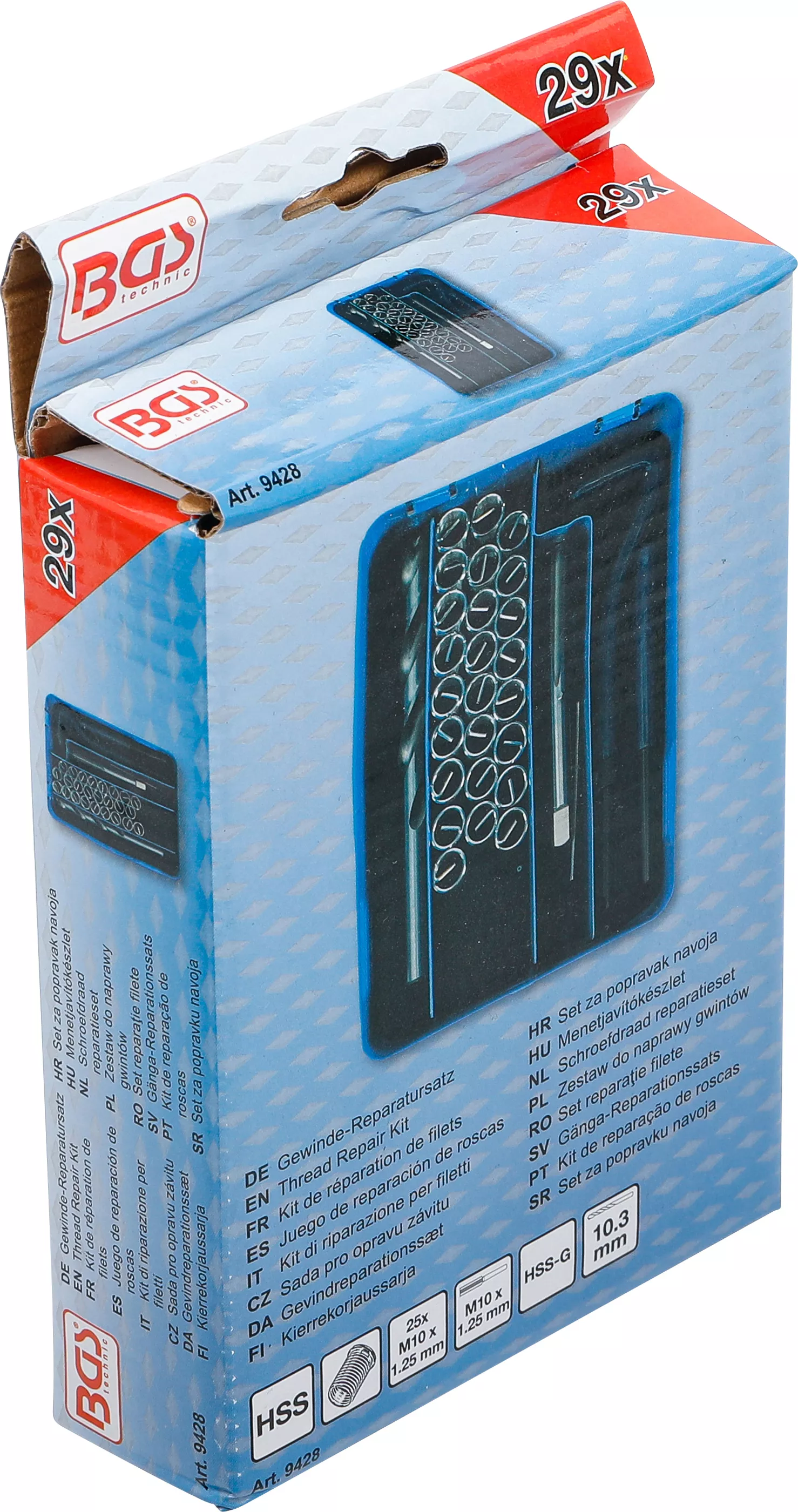 Set reparatie filete | M10 x 1,25 mm | 29 piese [6]