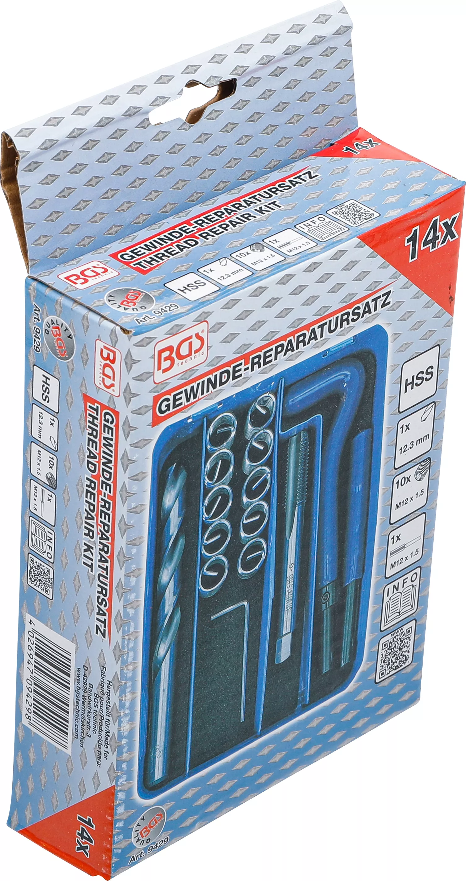 Set reparatie filete | M12 x 1,5 mm | 14 piese [6]