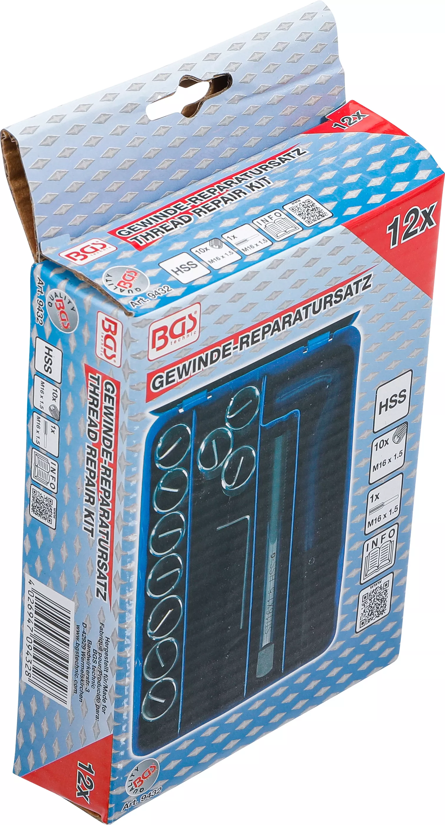 Set reparatie filete | M16 x 1,5 mm | 12 piese [6]