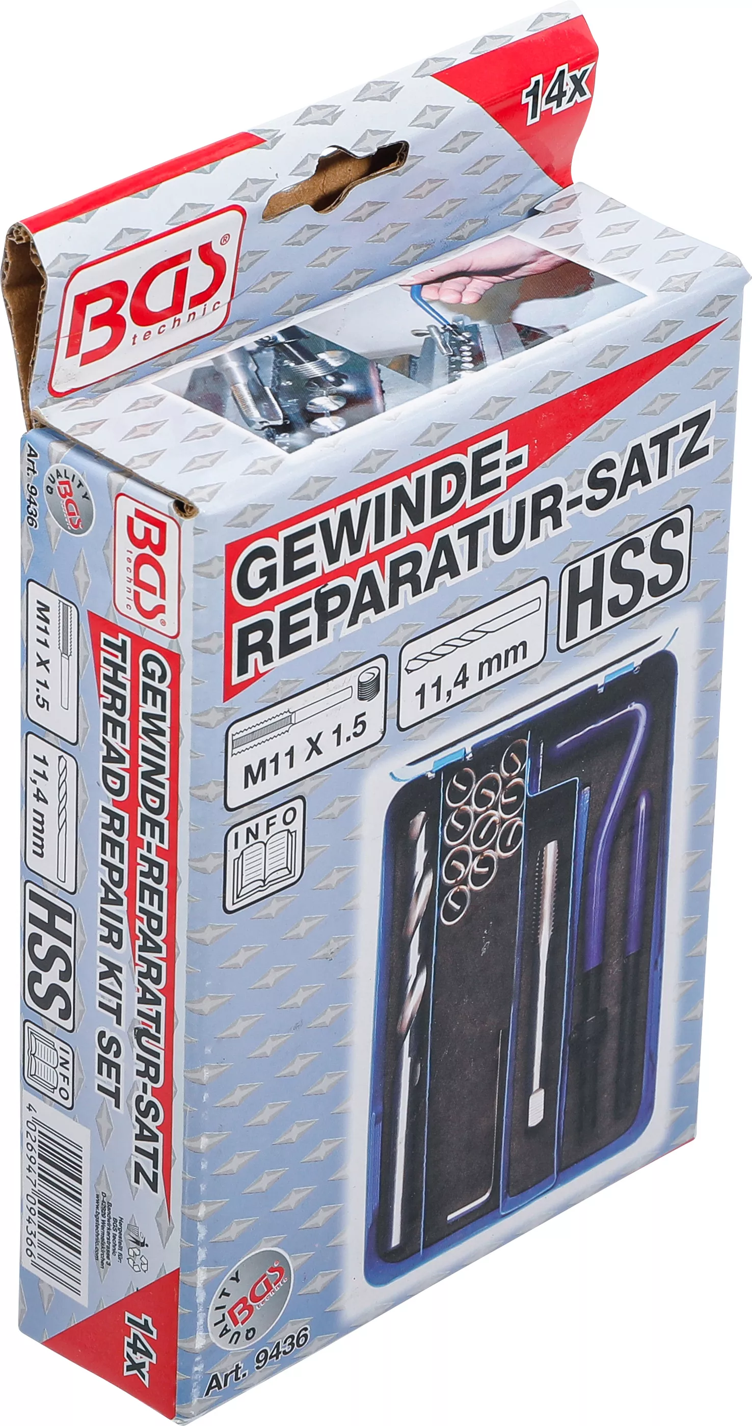 Set reparatie filete | M11 x 1,5 mm | 14 piese [6]