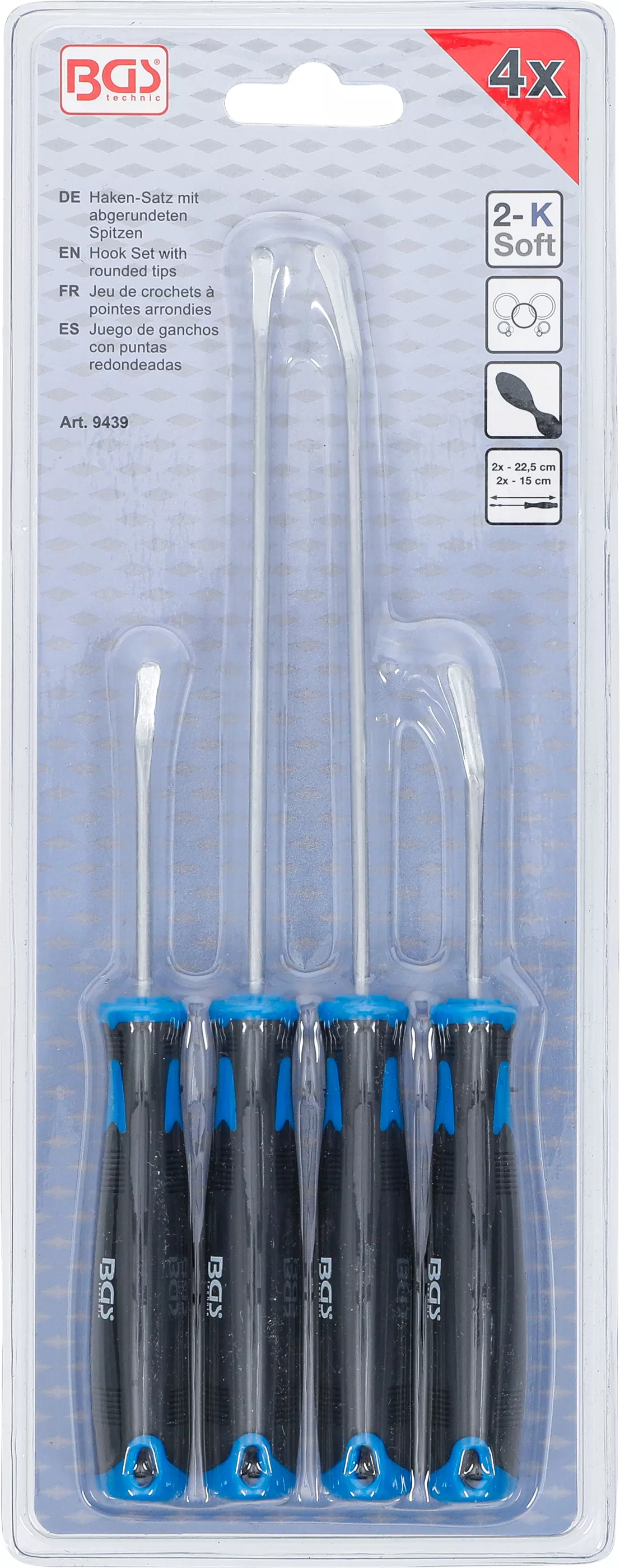 Set carlige cu varfuri rotunjite | 4 piese [4]