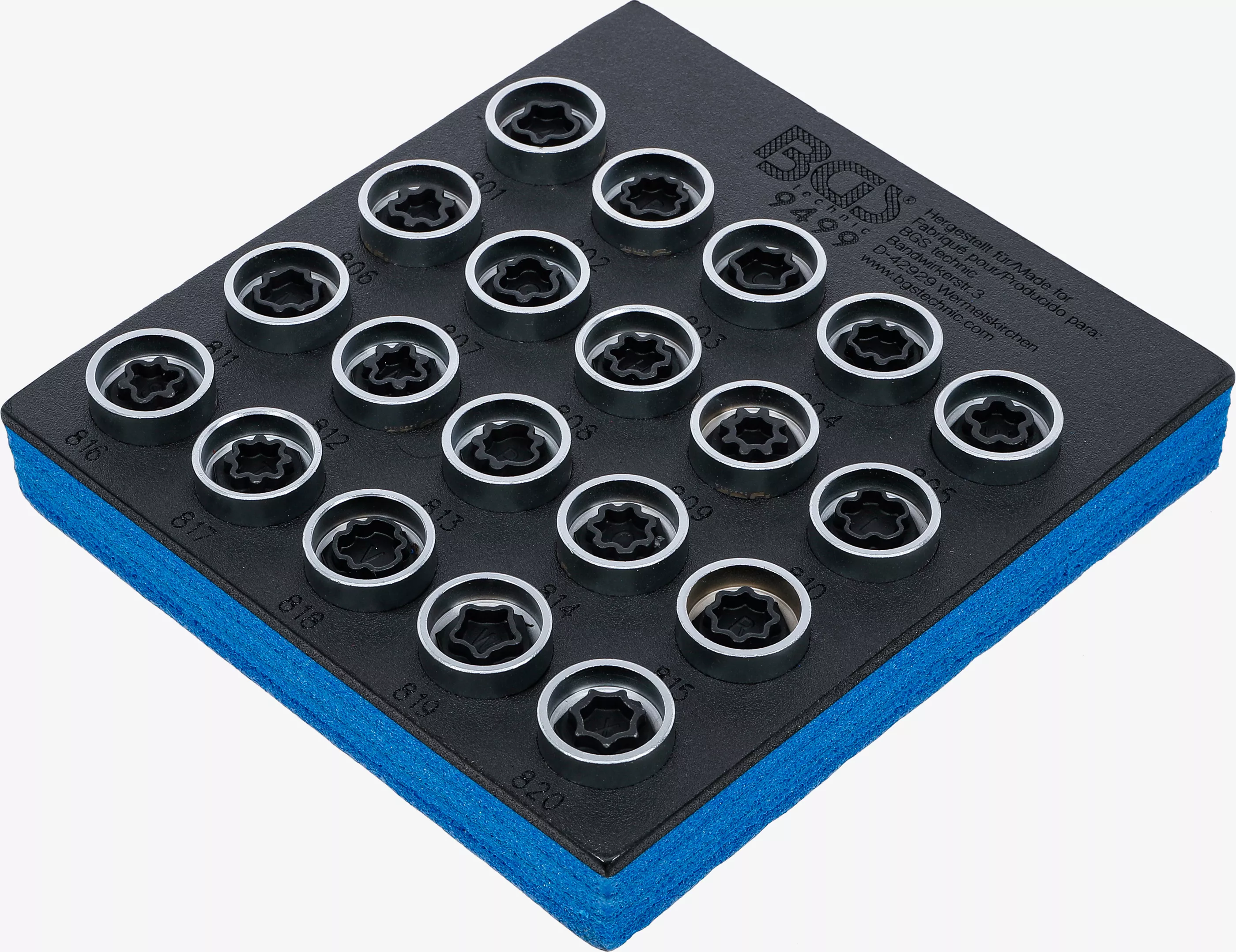 Suport organizator pentru carucior 1/6: Set chei desfacut antifurt pentru Audi | 20 piese [2]