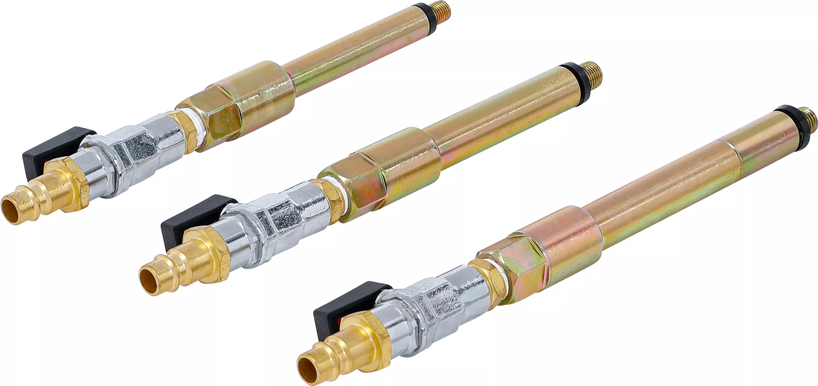Set adaptoare aer comprimat pentru gauri bujii cu incandescenta | M8 x 1,0 - M10 x 1,0 - M10 x 1,25 | 3 piese [2]