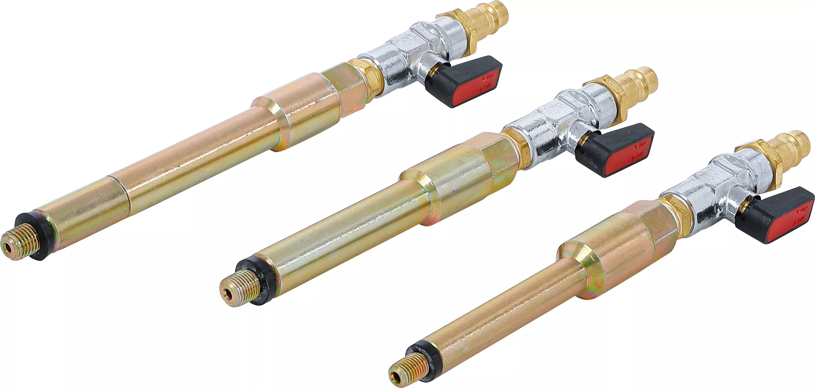 Set adaptoare aer comprimat pentru gauri bujii cu incandescenta | M8 x 1,0 - M10 x 1,0 - M10 x 1,25 | 3 piese [1]