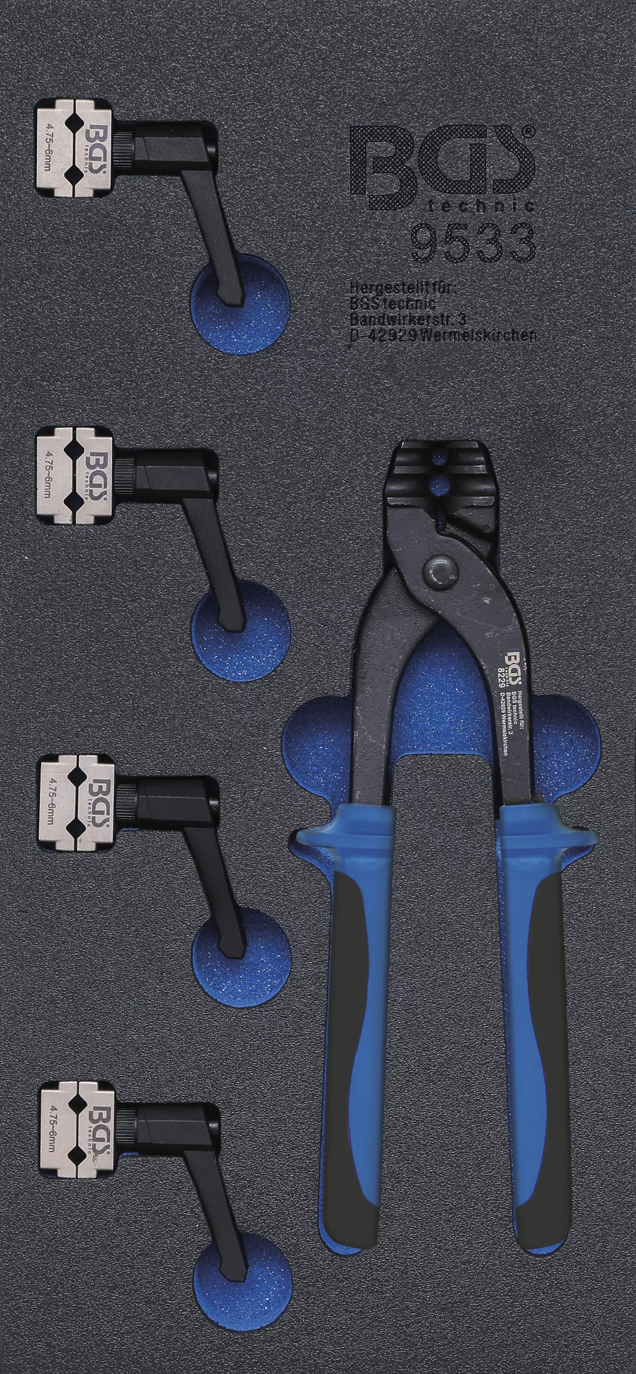 Suport organizator pentru carucior 1/3: Set aparat indoire tevi si cleme conducte frana | 4,75 + 6 mm [1]