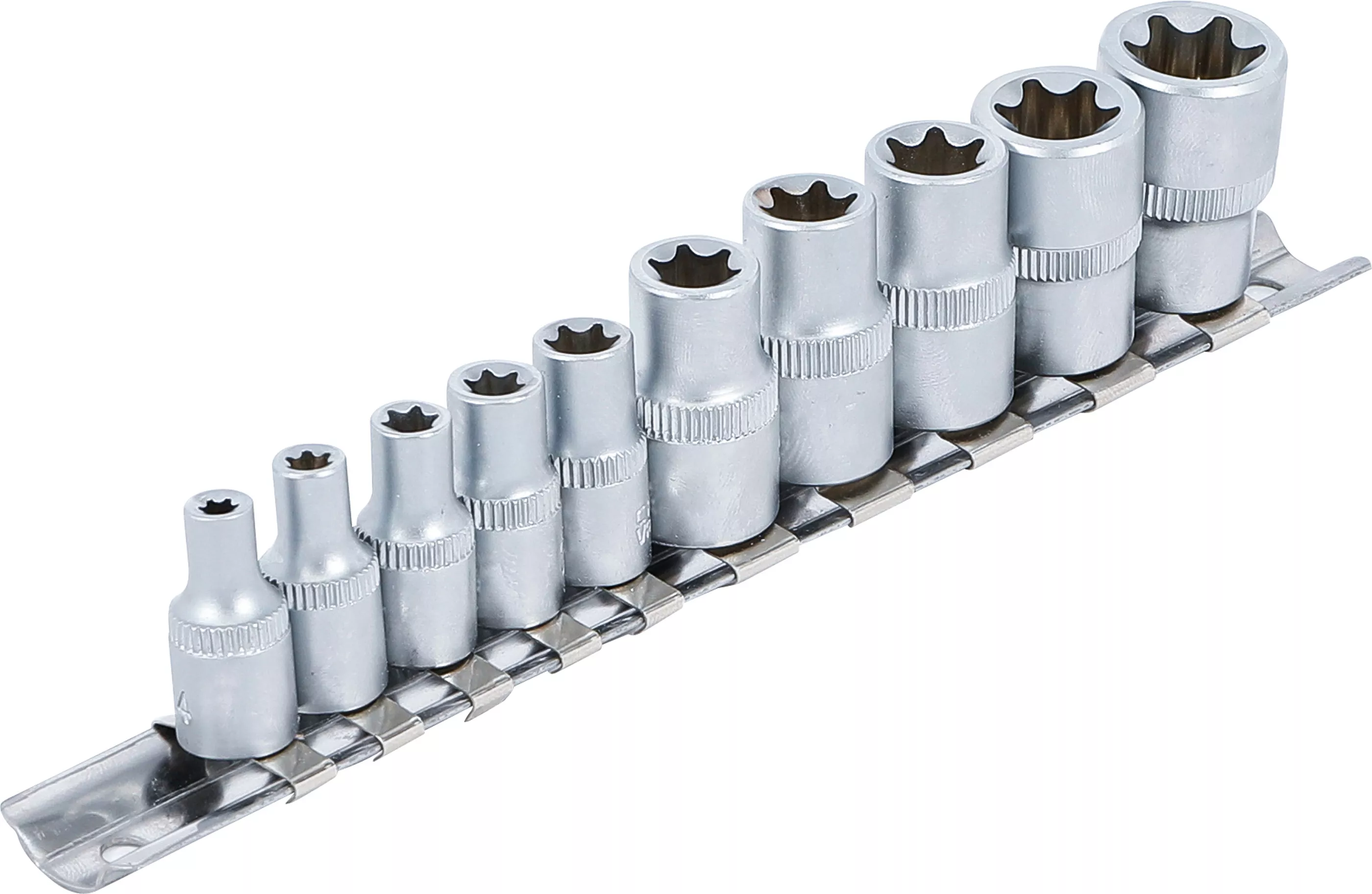 Set chei tubulare Profil E | 6,3 mm (1/4") / 10 mm (3/8") | E4 - E16 | 10 piese [1]