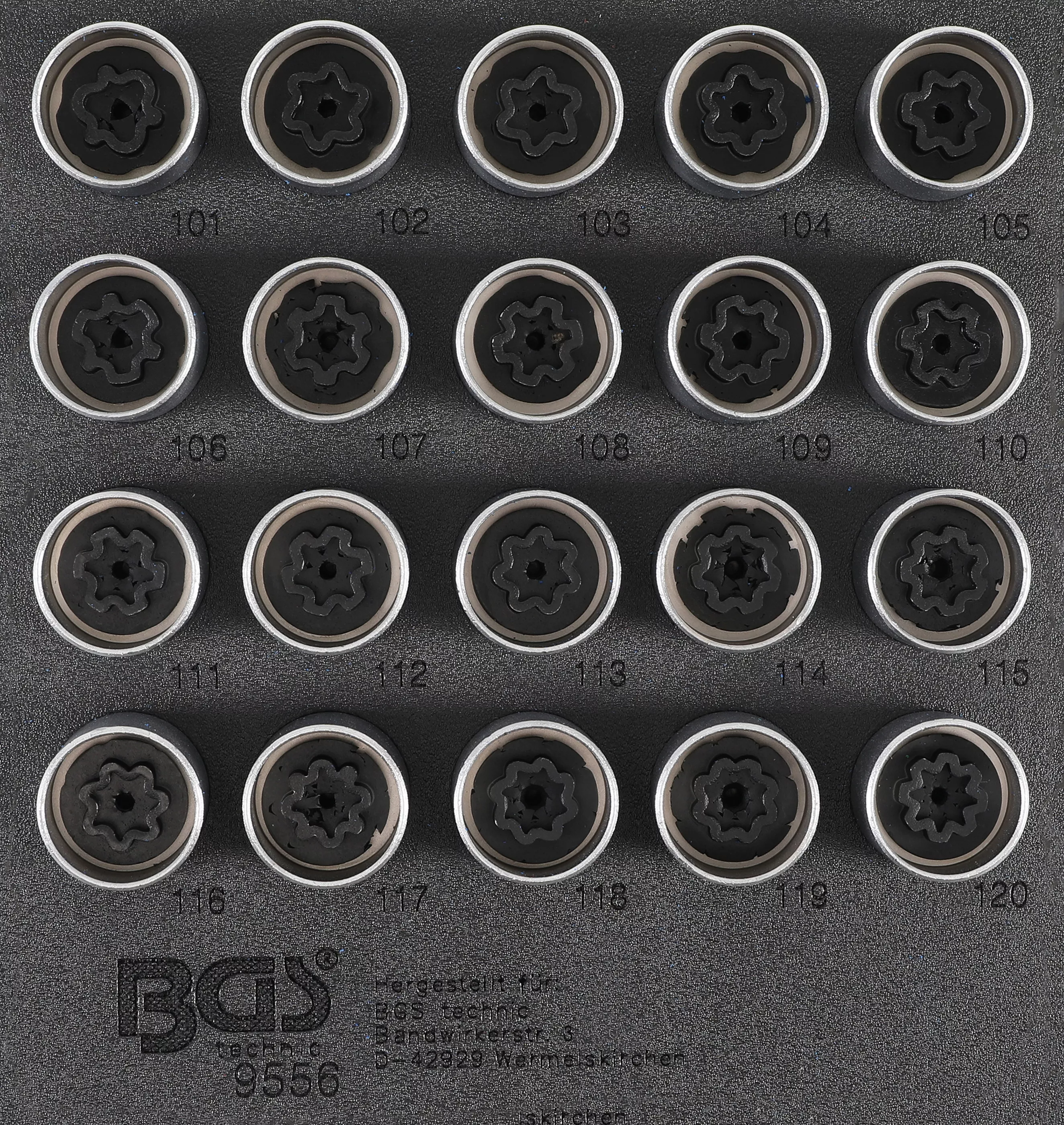 Suport organizator pentru carucior 1/6: Set chei desfacut antifurt pentru Opel (Tip A) | 20 piese [1]