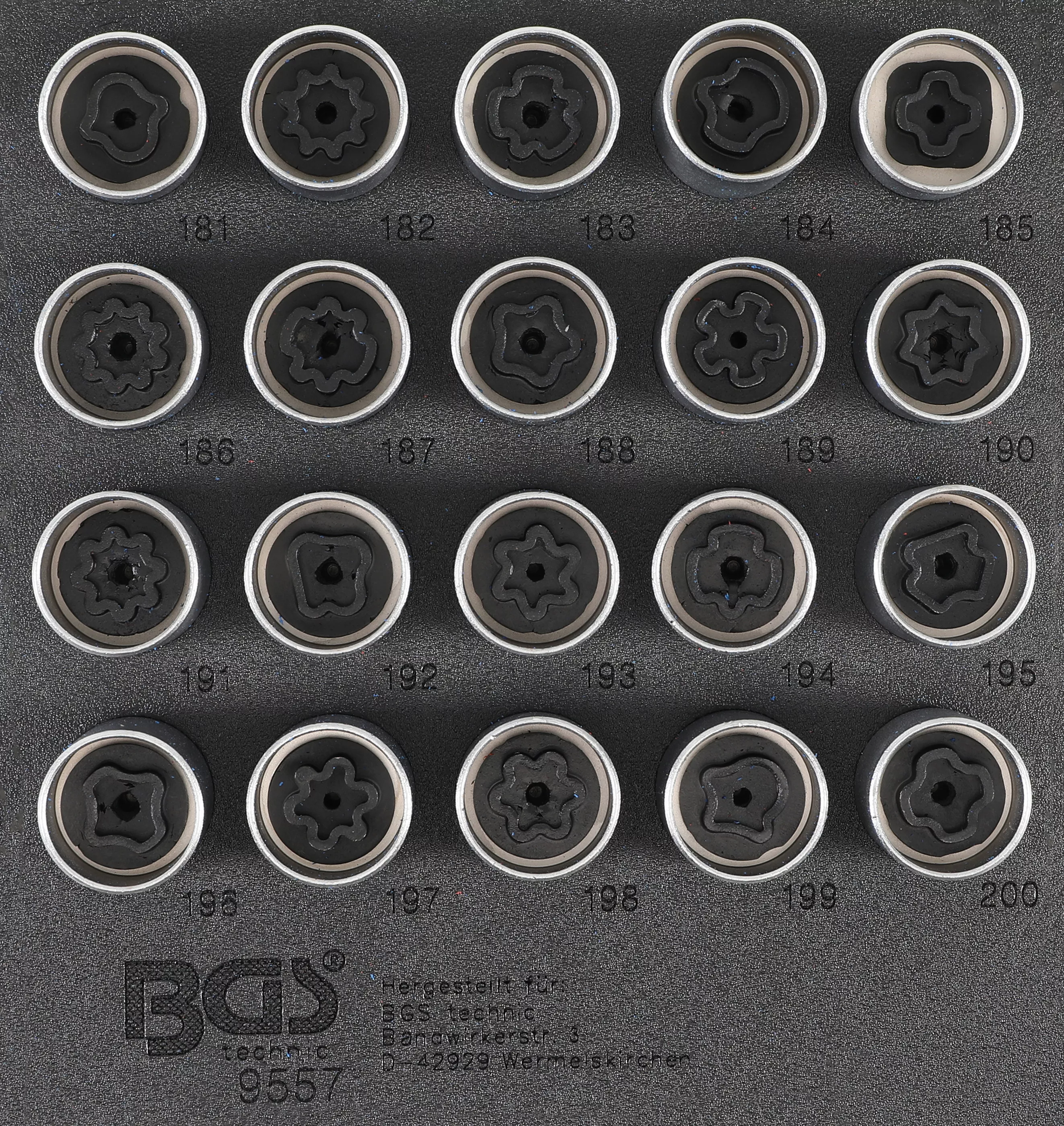 Suport organizator pentru carucior 1/6: Set chei desfacut antifurt pentru Opel (Tip B) | 20 piese [1]