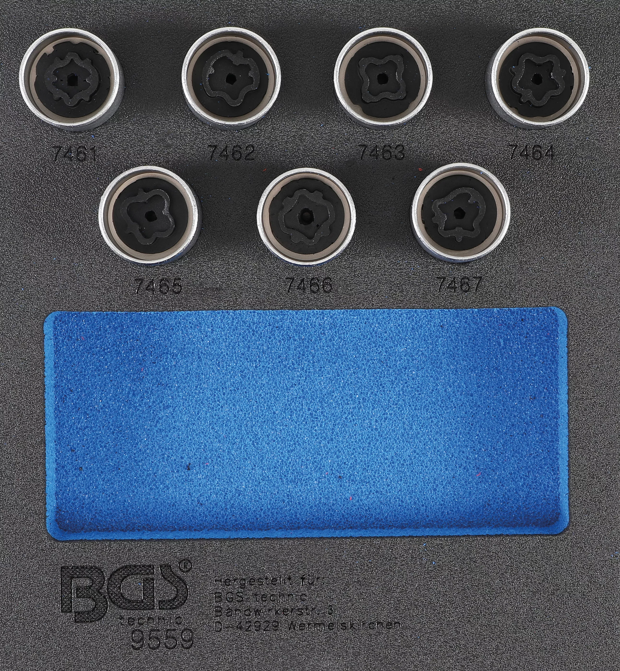Suport organizator pentru carucior 1/6: Set chei desfacut antifurt pentru Opel (Tip D) | 7 piese [1]