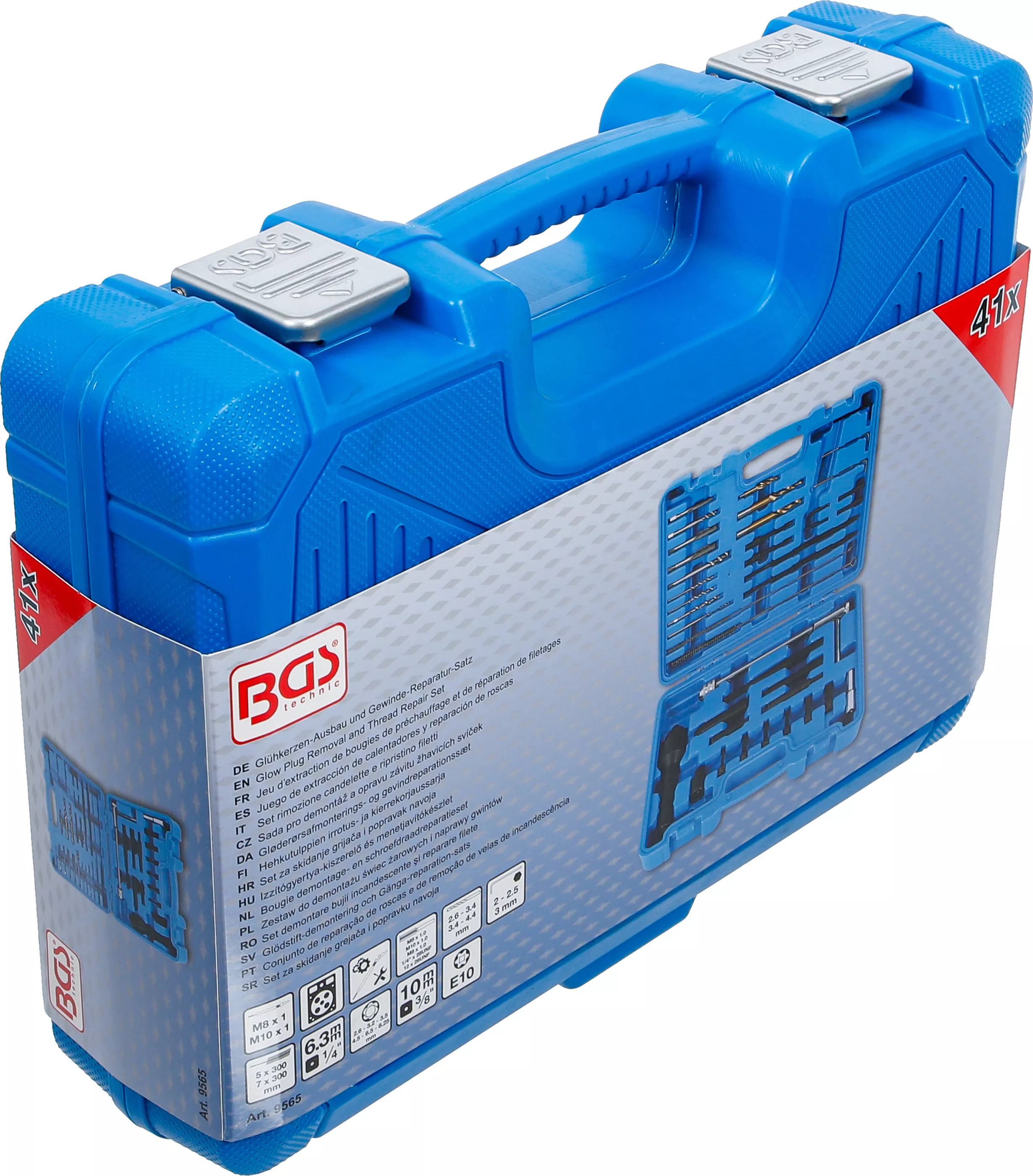 Set demontare bujii incandescente si reparare filete | M8, M10 | 41 piese [6]