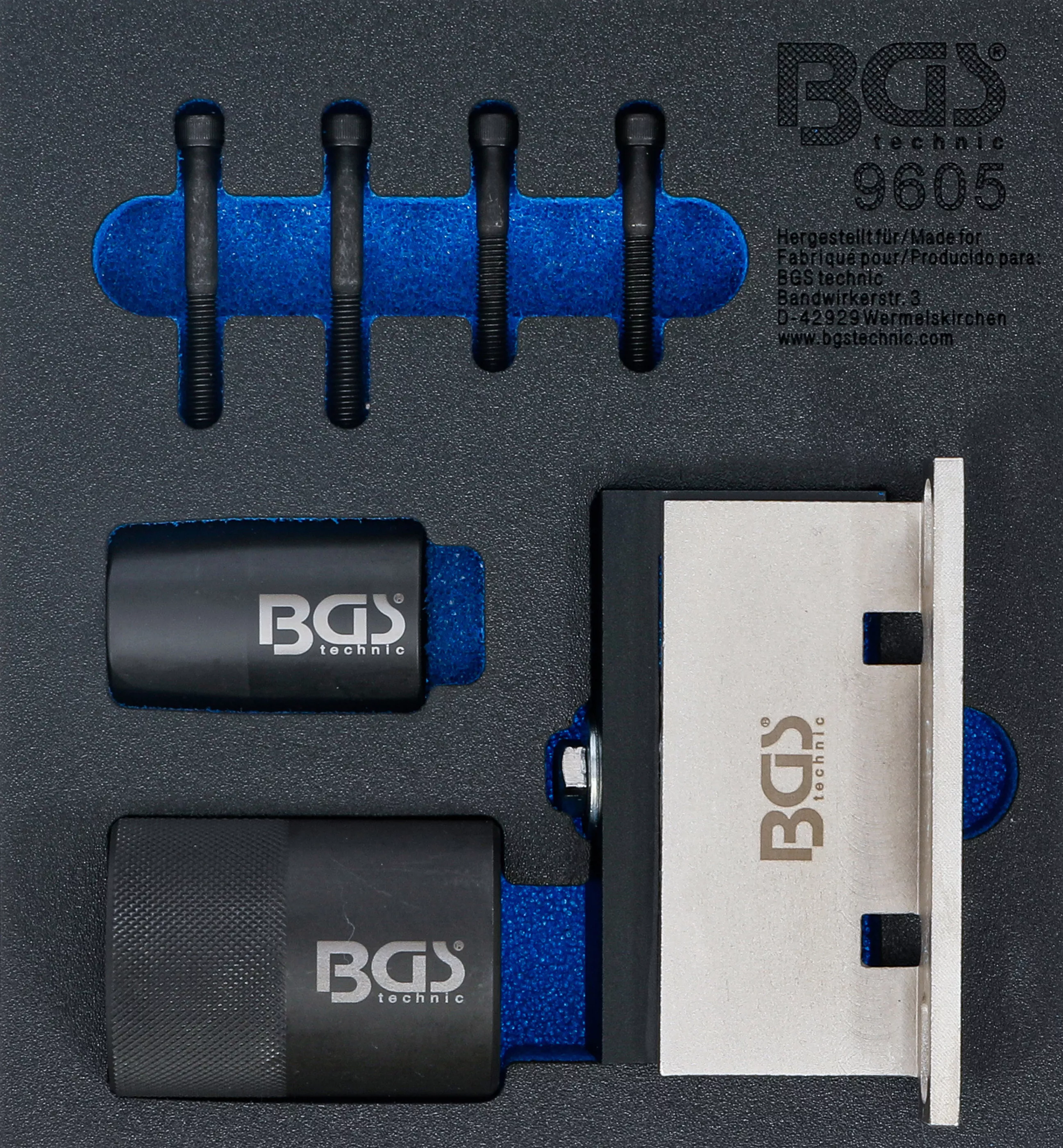 Suport organizator pentru carucior 1/6: Dispozitiv prindere axe cu came si set unelte pentru inel etansare arbore cotit | pentru Ford, Volvo 2.5 Turbo [1]