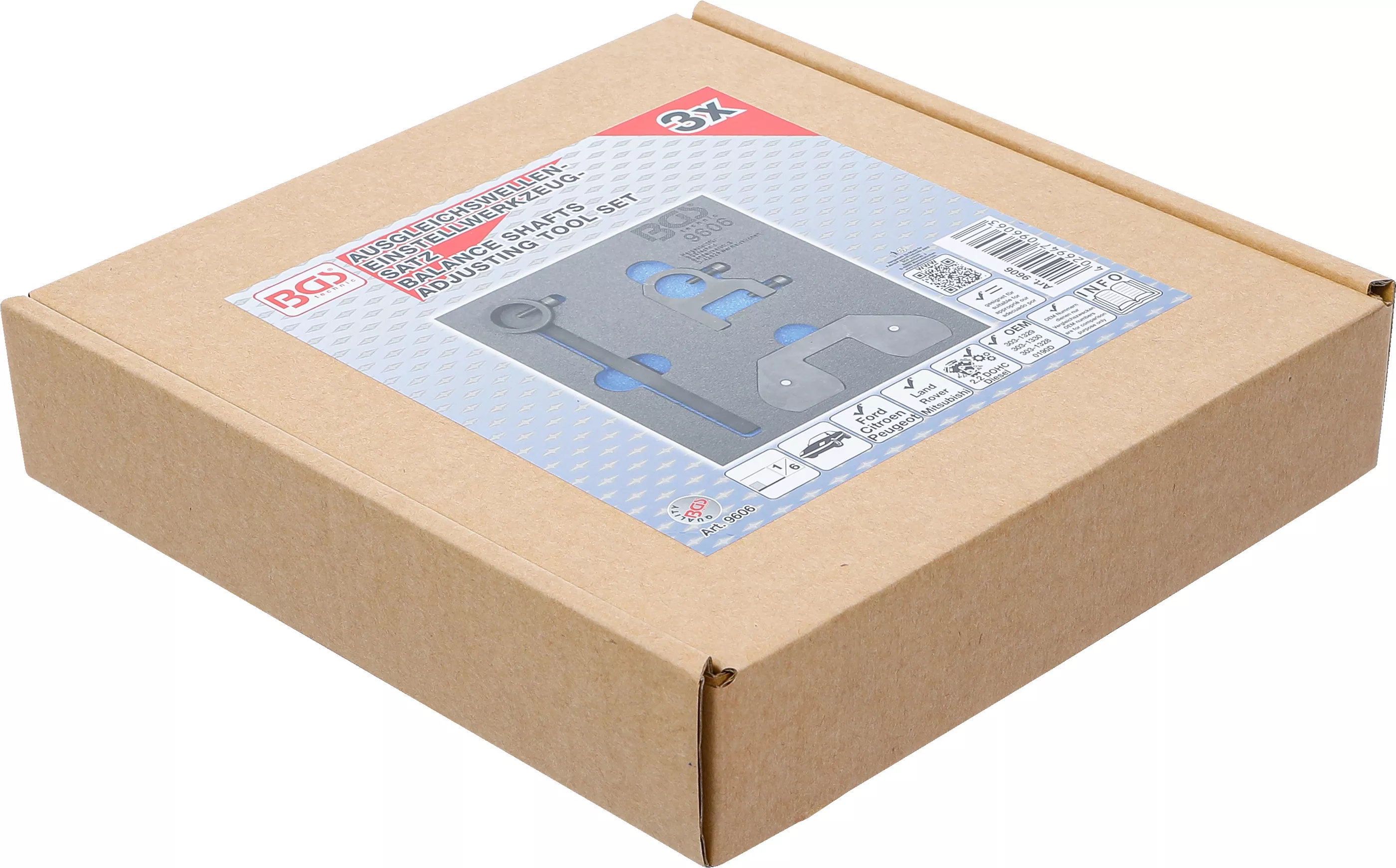 Suport organizator pentru carucior 1/6: Set unelte reglare arbori de echilibrare | pentru Land Rover, Citroen, Mitsubishi, Peugeot, Ford 2.2 Motoare Diesel DOHC [3]