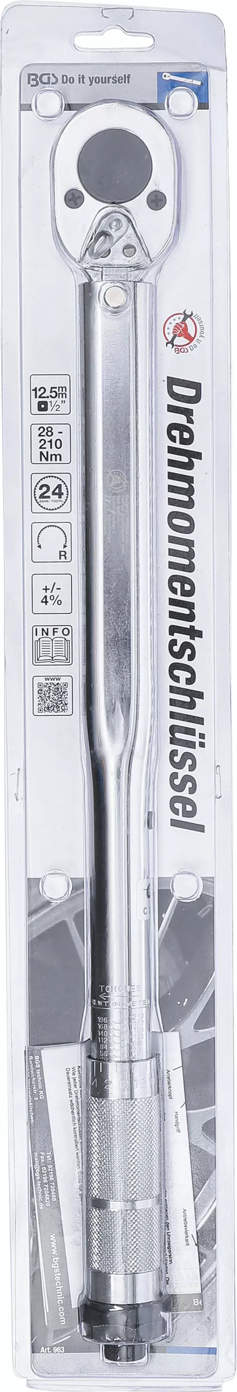 Cheie dinamometrica | 12,5 mm (1/2") | 28 - 210 Nm [7]