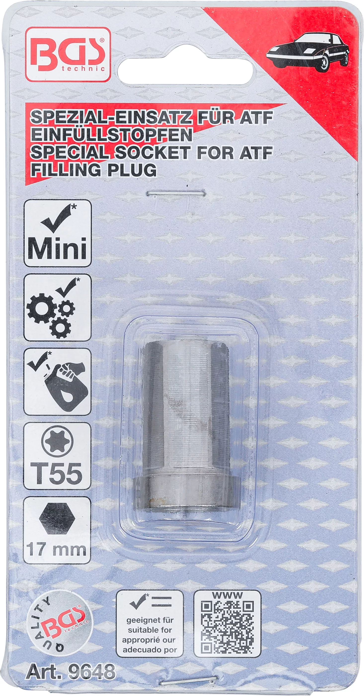 Utilizare speciala pentru dopuri de umplere ATF | profil T (pentru Torx) T55 | pentru MINI [4]