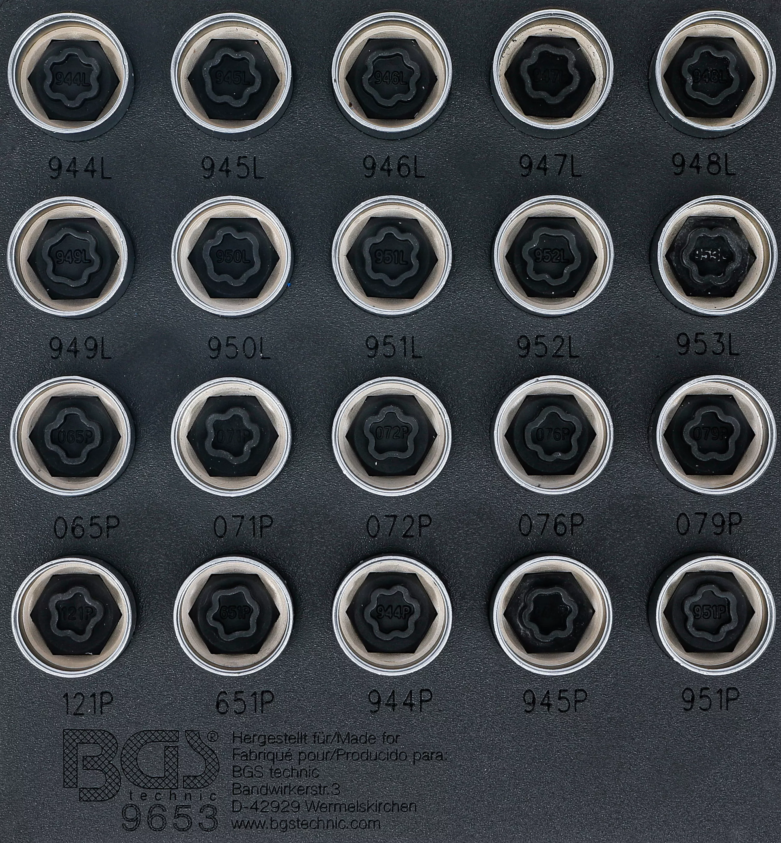 Suport organizator pentru carucior 1/6: Set chei desfacut antifurt pentru Volvo | 20 piese [1]