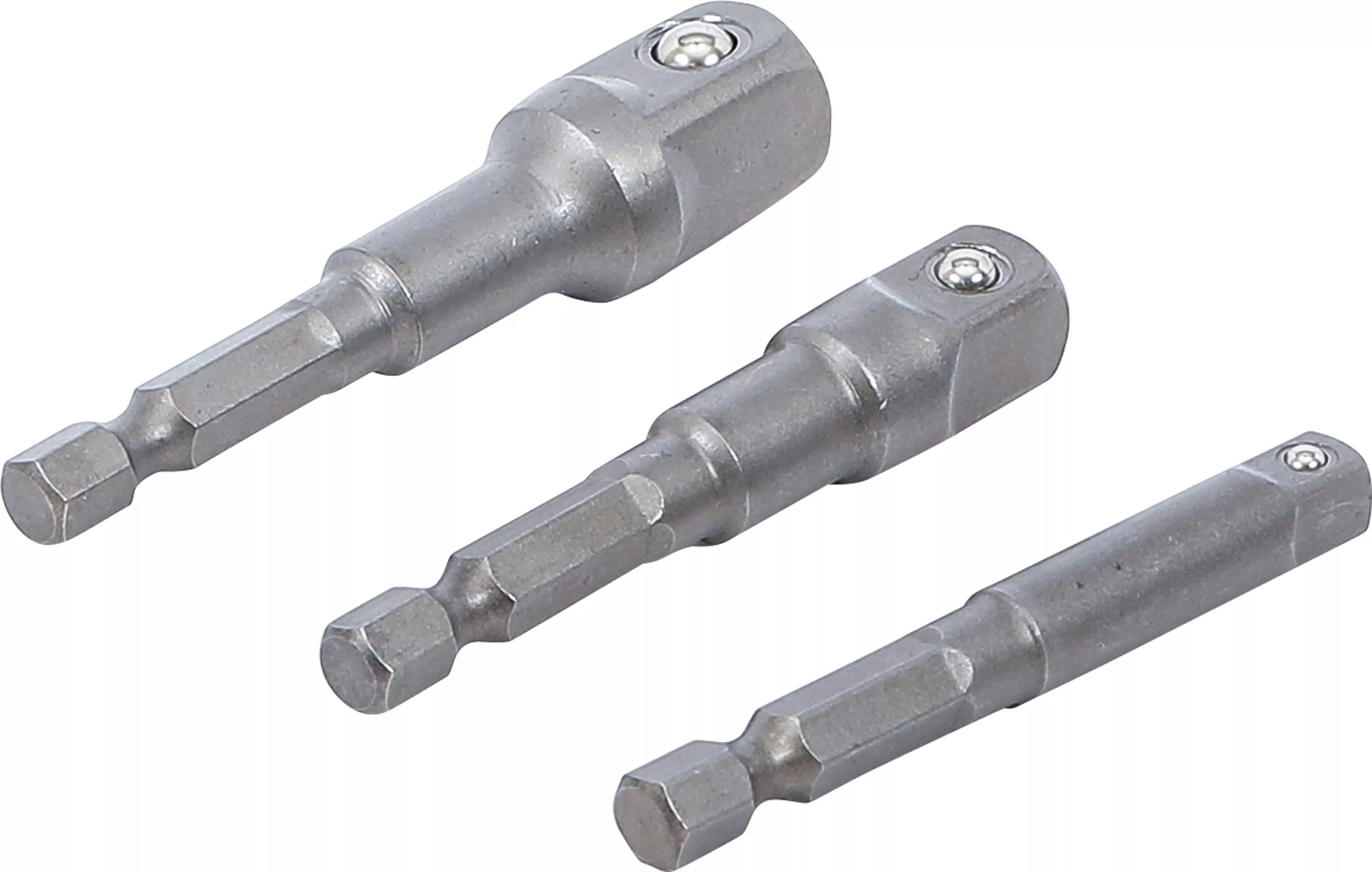 Set adaptoare pentru masini de gaurit | antrenare 6 colturi exterior 6,3 mm (1/4") | antrenat prin 6 colturi exterior 6,3 mm (1/4"), 10 mm (3/8"), 12,5 mm (1/2"), 3 piese [2]