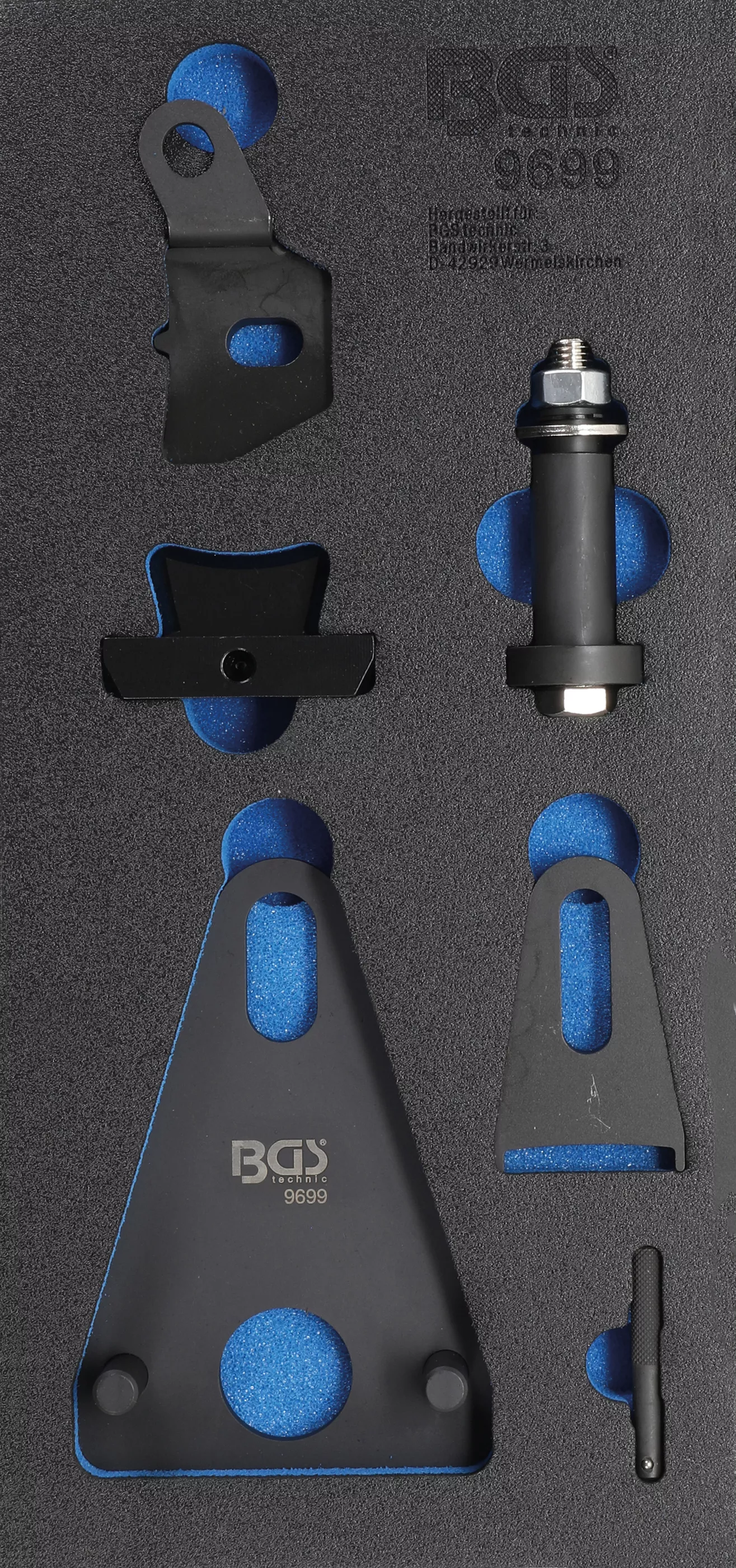 Suport organizator pentru carucior 1/3: Set unelte blocare si detasare volant/roti de curea la arbori cotiti si capace frontale | pentru Renault, Nissan [1]