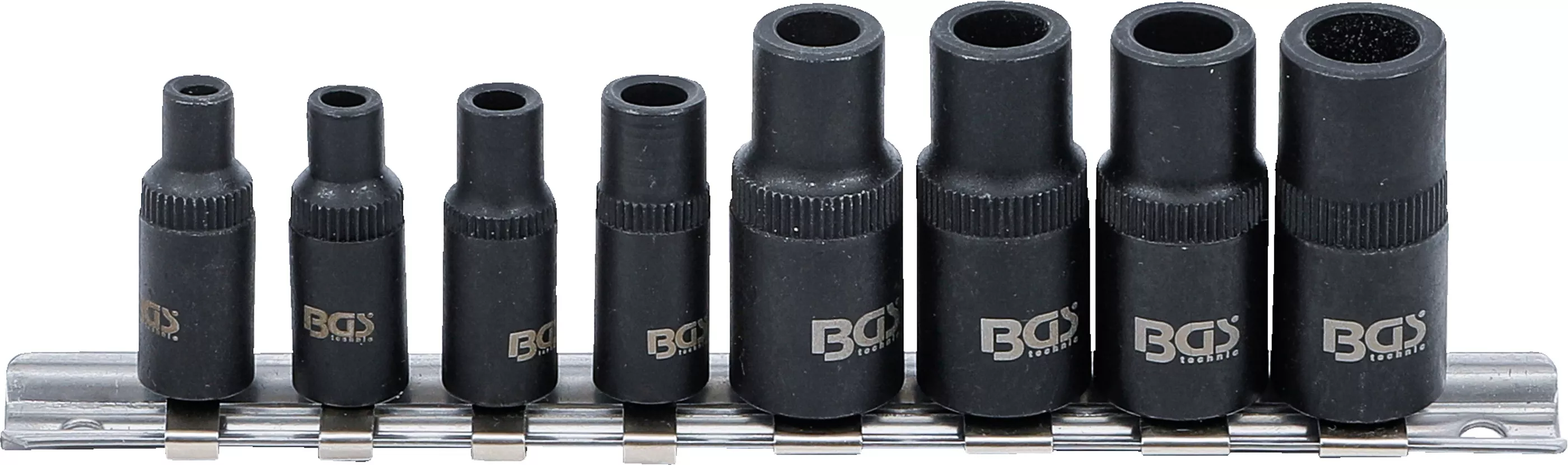 Tarozi şi filiere - Set port-tarozi | Antrenare patrat interior 6,3 mm (1/4") / 10 mm (3/8") | magnetic | 8 piese