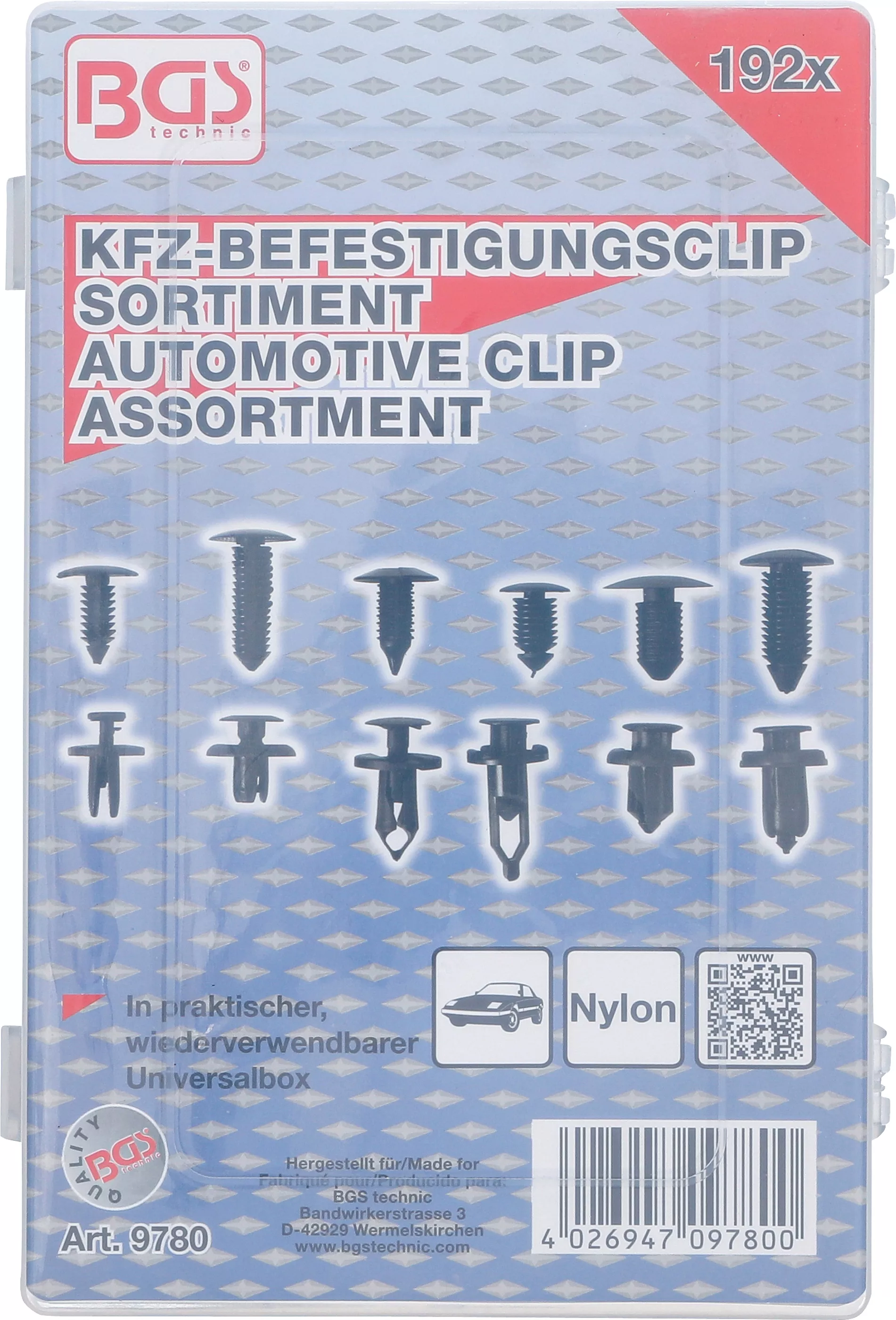Sortiment suruburi-clips extensibile tip bradut si din plastic | universal | 192 piese [3]