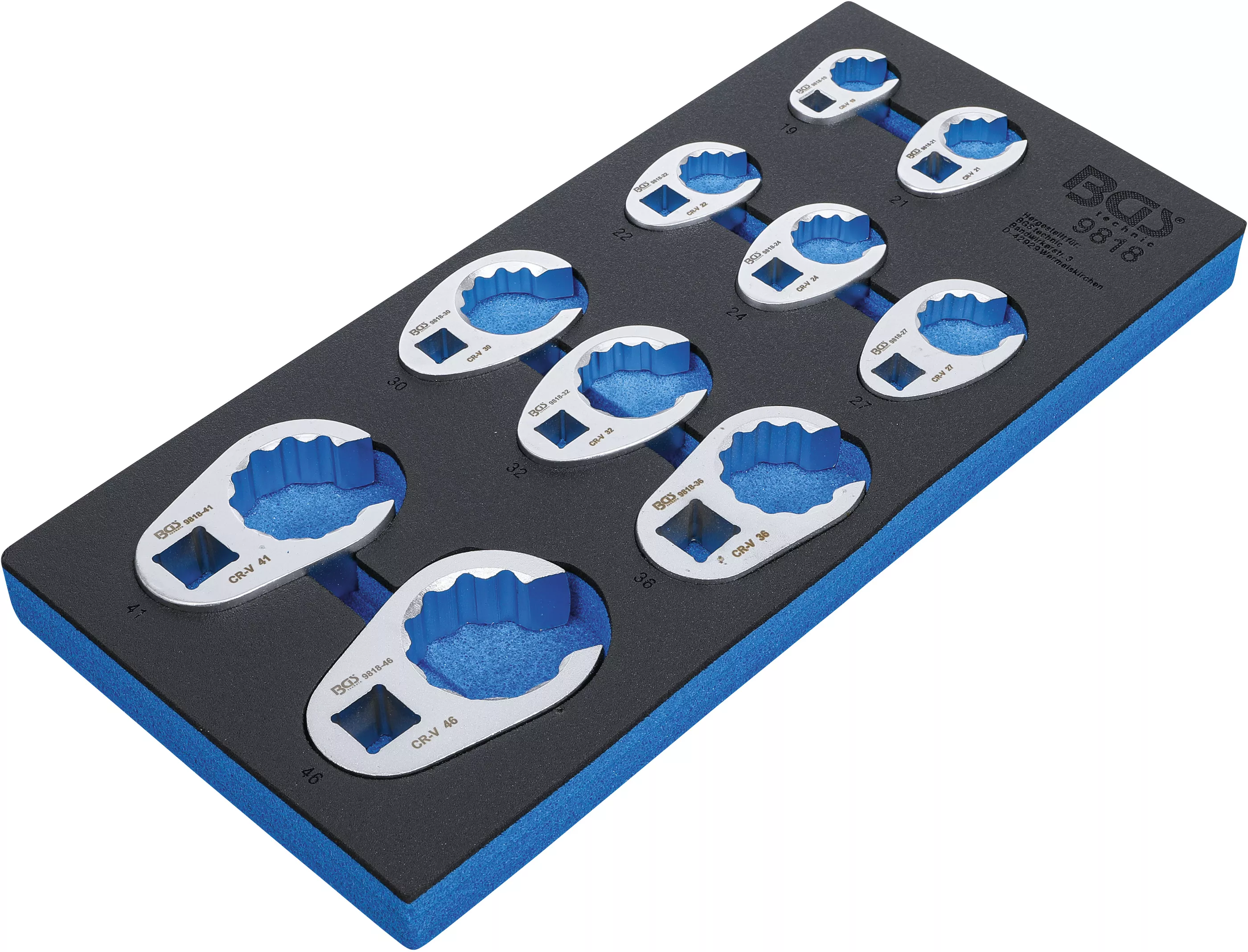 Suport organizator pentru carucior 1/3: Set chei cu dinte | 10 mm (3/8") / 12,5 mm (1/2") / 20 mm (3/4") | 10 piese [2]