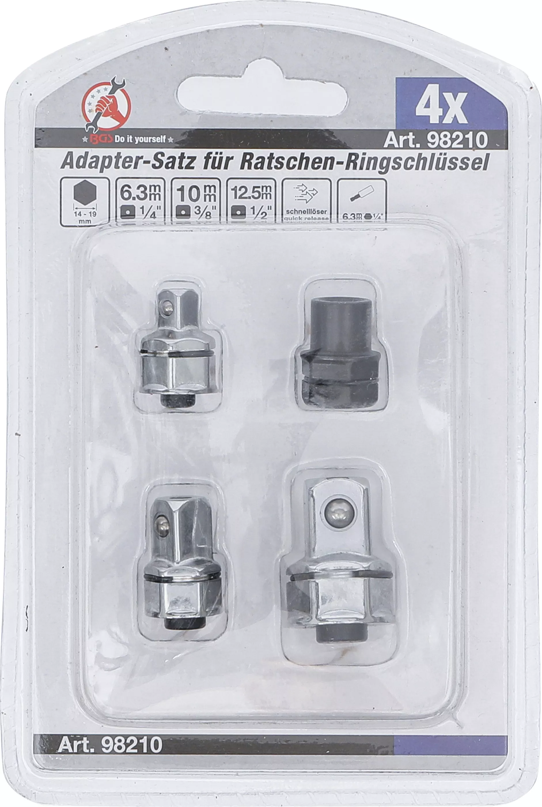 Set adaptoare pentru cheie inelara cu clichet | 4 piese [2]
