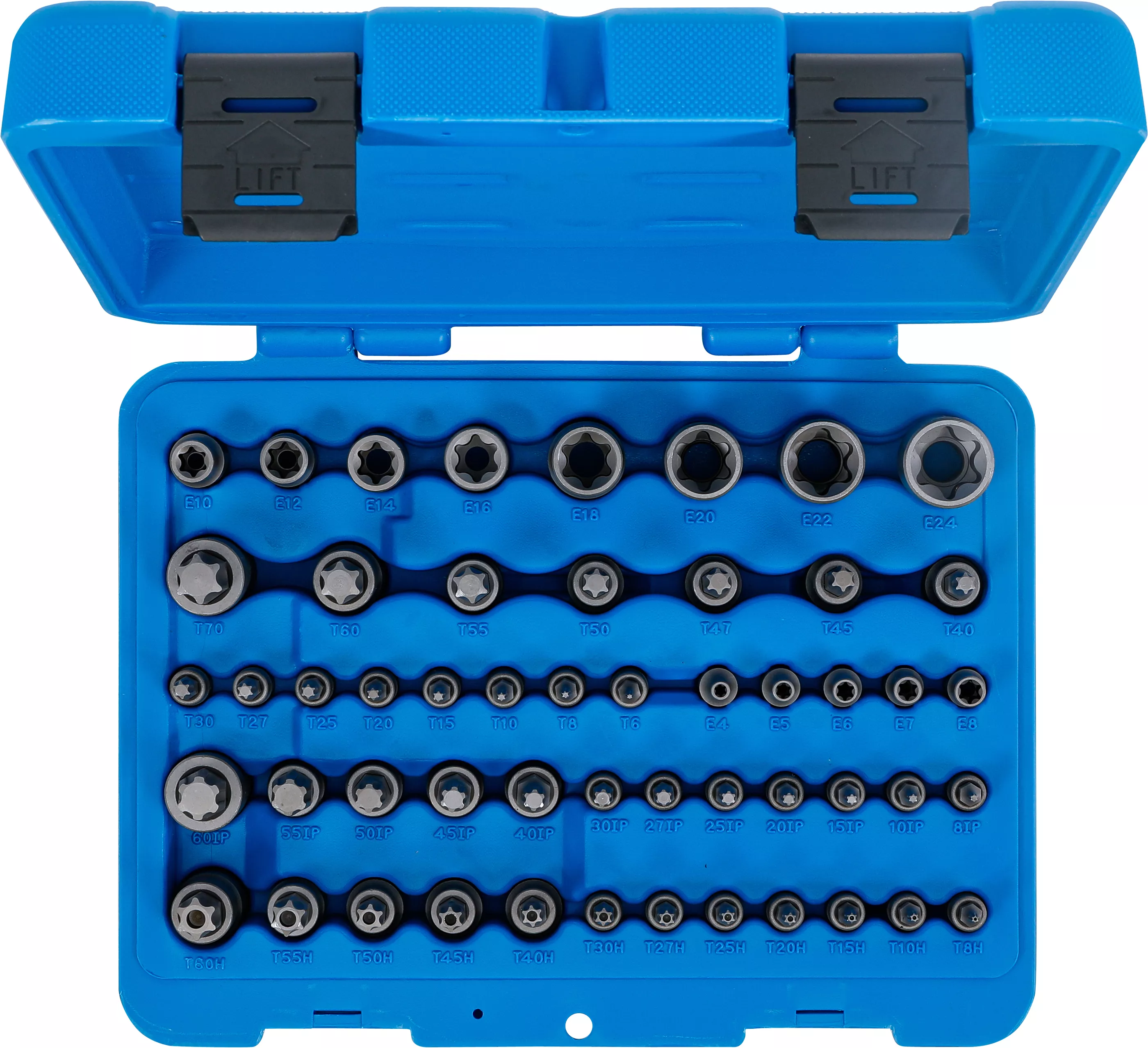 Set biti si set capete chei tubulare | Profil E / Profil T (pentru Torx) / Profil T (pentru Torx) cu gaura / Profil TP (pentru Torx Plus) | 52 piese [4]