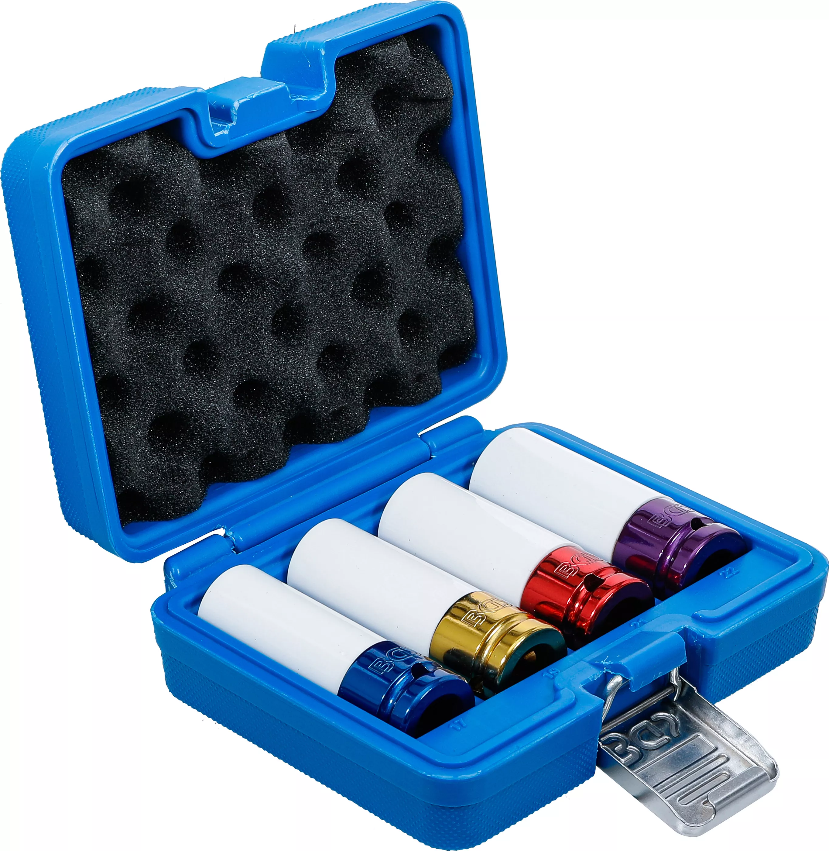 Set capete cheie de impact cu protectie | Antrenare patrat interior 12,5 mm (1/2") | 17 / 19 / 21 / 22 mm | 4 piese [2]