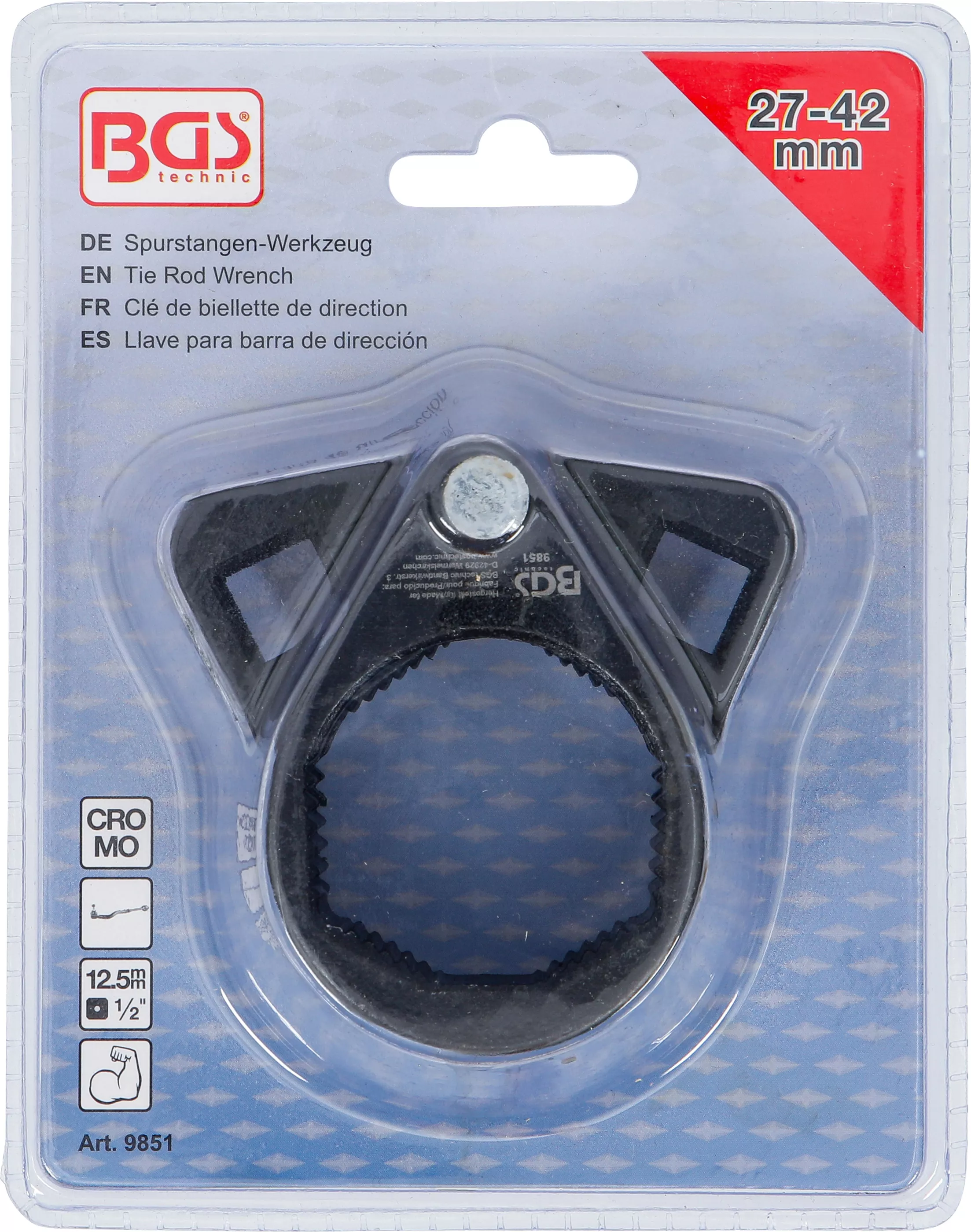 Dispozitiv bara de directie | 12,5 mm (1/2") | 27 - 42 mm [4]