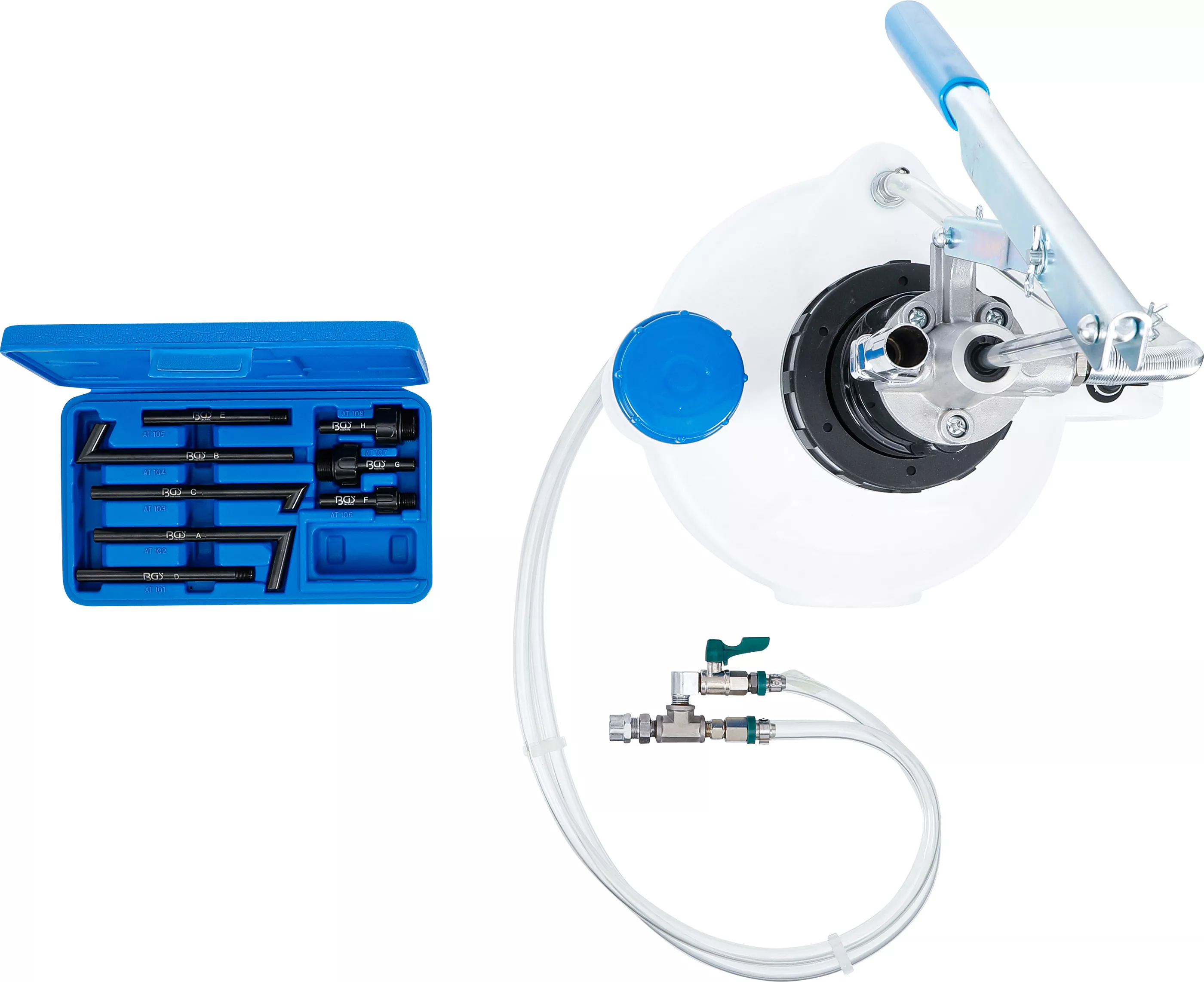 Aparat umplere ulei transmisie cu pompa manuala | cu sistem retur | cu 8 adaptoare | 7 l [3]