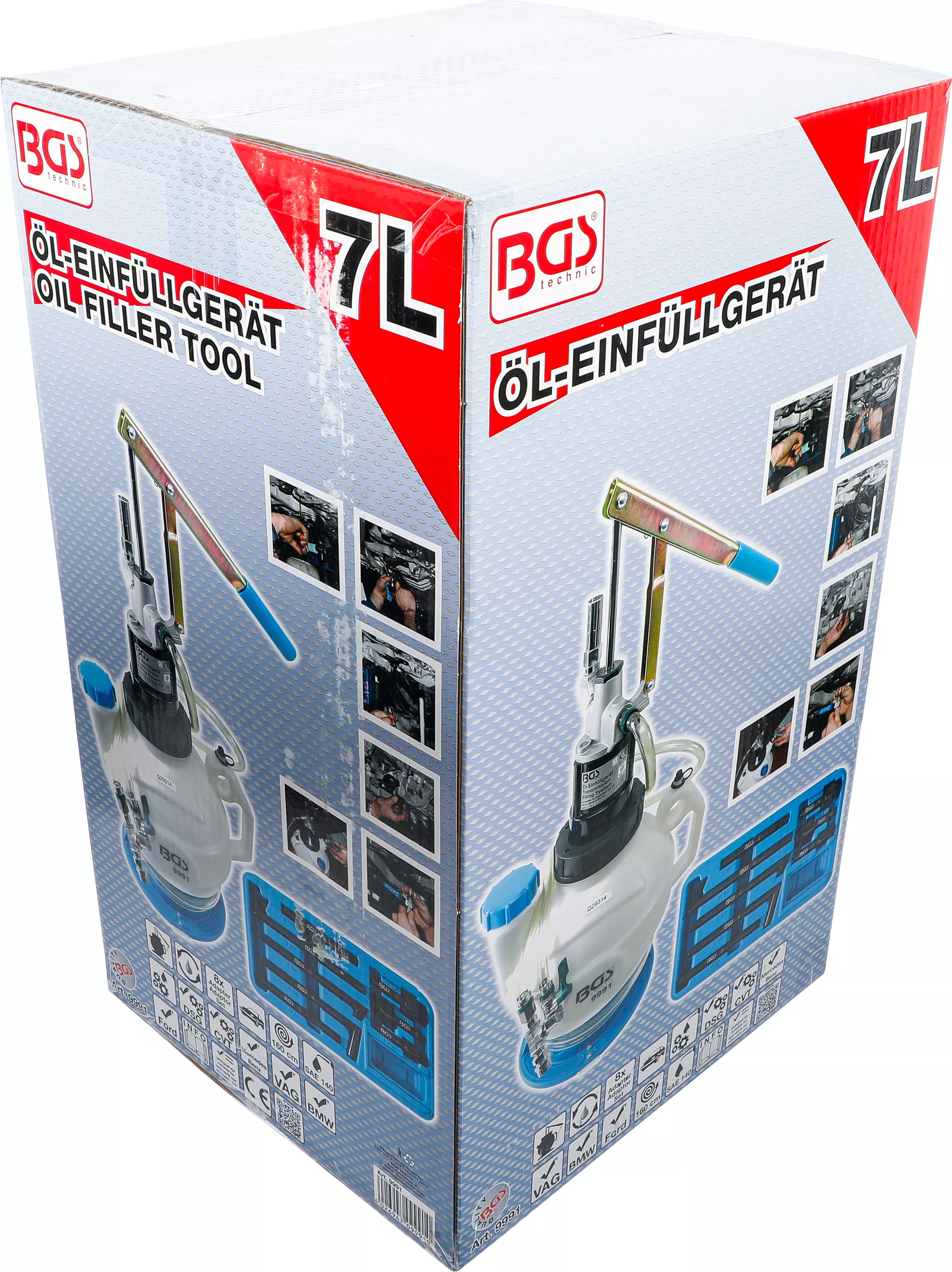 Aparat umplere ulei transmisie cu pompa manuala | cu sistem retur | cu 8 adaptoare | 7 l [4]