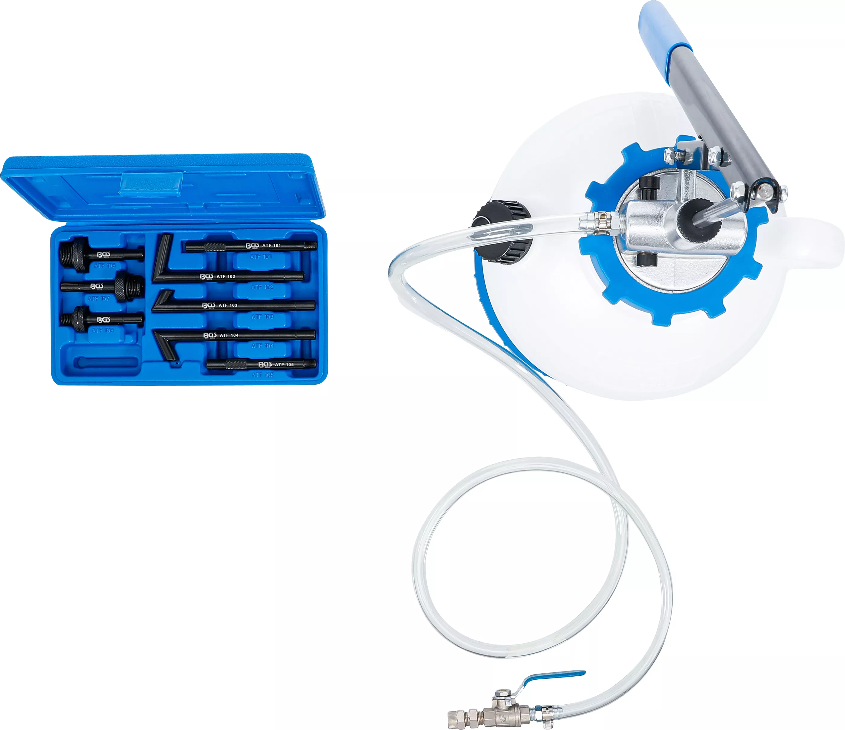 Aparat umplere ulei transmisie cu pompa manuala | cu 8 adaptoare | 7 l [3]