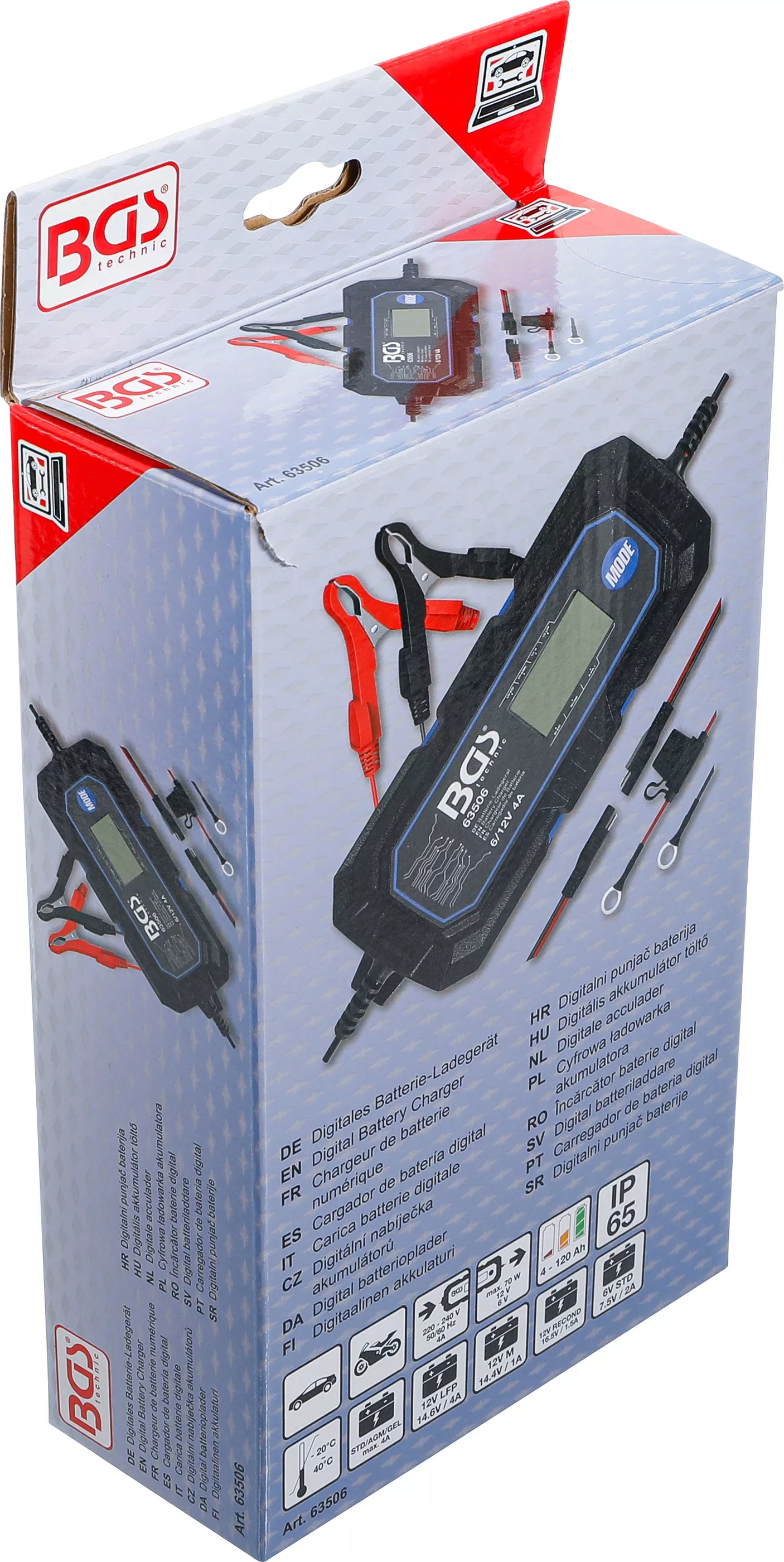 Încărcător - Redresor Digital de Baterii 6/12 V, 4 A – BGS Technic [6]