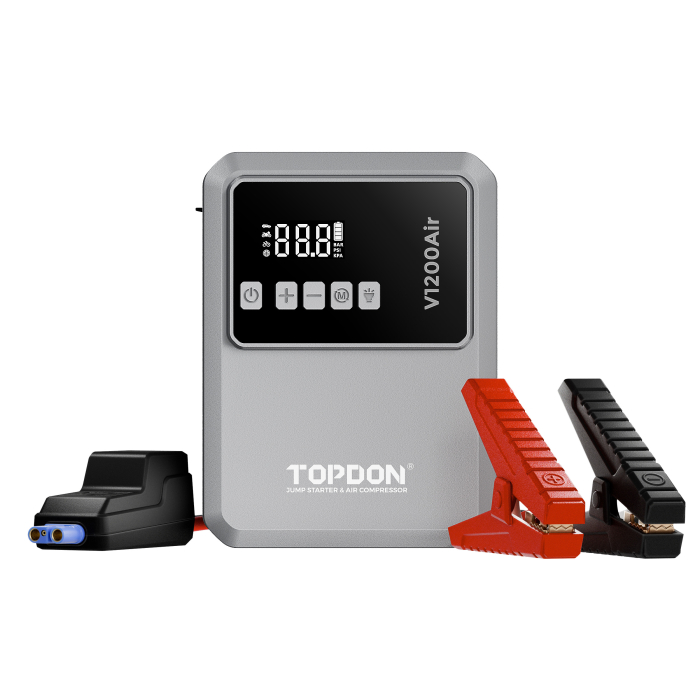 Jump Starter cu Compresor de Aer Integrat TOPDON V1200Air – 1200A, 12V, Power Bank, Lanternă LED [6]