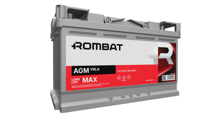 ROMBAT AGM 80Ah, 800A, 12V – Compatibilă Start-Stop [1]