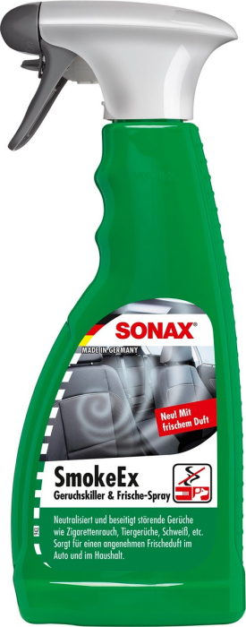 Spray Odorizant SONAX Smoke-Ex – Eliminare mirosuri țigară și animale, 500ml [1]