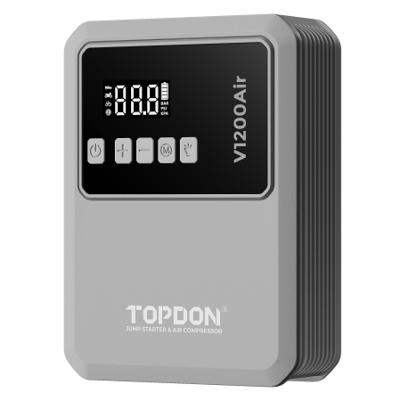 Jump Starter cu Compresor de Aer Integrat TOPDON V1200Air – 1200A, 12V, Power Bank, Lanternă LED [3]