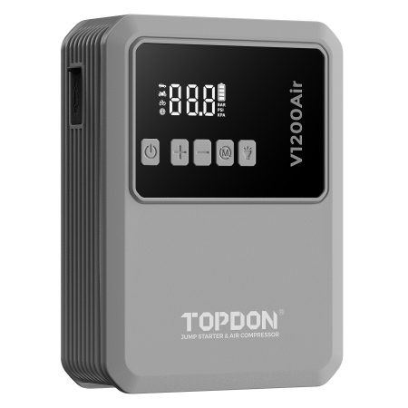 Jump Starter cu Compresor de Aer Integrat TOPDON V1200Air – 1200A, 12V, Power Bank, Lanternă LED [2]