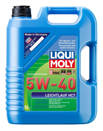 Auto-Moto - LIQUI MOLY Leichtlauf HC7 5W-40 5L – Ulei Motor Sintetic A3/B4 pentru BMW, VW, Mercedes