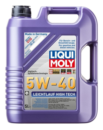 Auto-Moto - LIQUI MOLY Leichtlauf High Tech 5W-40 5L – Ulei Motor Sintetic BMW LL-01, MB 229.5