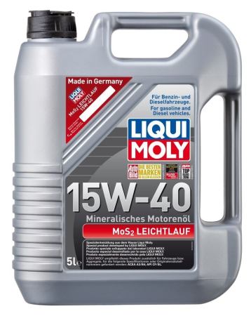 15W40 - LIQUI MOLY MoS2 Leichtlauf 15W-40 5L – Ulei Motor Mineral cu Bisulfură de Molibden