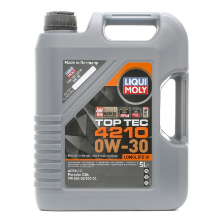 Auto-Moto - LIQUI MOLY Top Tec 4200 0W-30 5L – Ulei Motor Sintetic VW 504/507, BMW LL-04, MB 229.52
