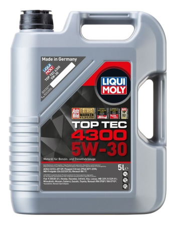 Auto-Moto - LIQUI MOLY Top Tec 4300 5W-30 5L – Ulei Motor Sintetic C2 pentru Toyota, Honda, PSA
