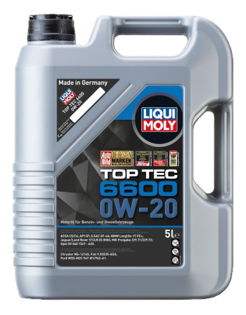 Auto-Moto - LIQUI MOLY Top Tec 6600 0W-20 5L – Ulei Motor Sintetic Premium OEM (BMW, Mercedes, Ford, JLR)