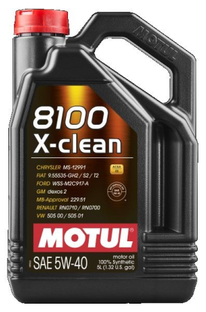 5W40 - MOTUL 8100 X-clean 5W-40 5L – Ulei Motor Sintetic C3 pentru DPF (VW, BMW, MB, Renault)