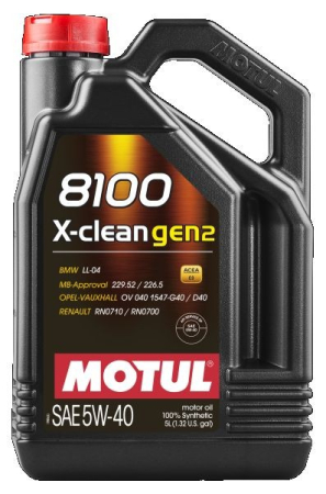 Auto-Moto - MOTUL 8100 X-clean Gen2 5W-40 5L – Ulei Motor Sintetic C3 MB 229.52, VW 511 00, Porsche C40